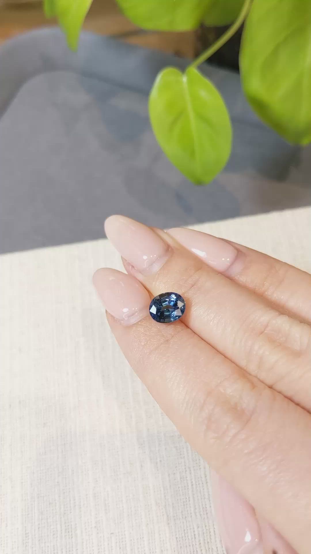 2.34 Ct. Blue Sapphire from Ceylon (Sri Lanka) Size Video