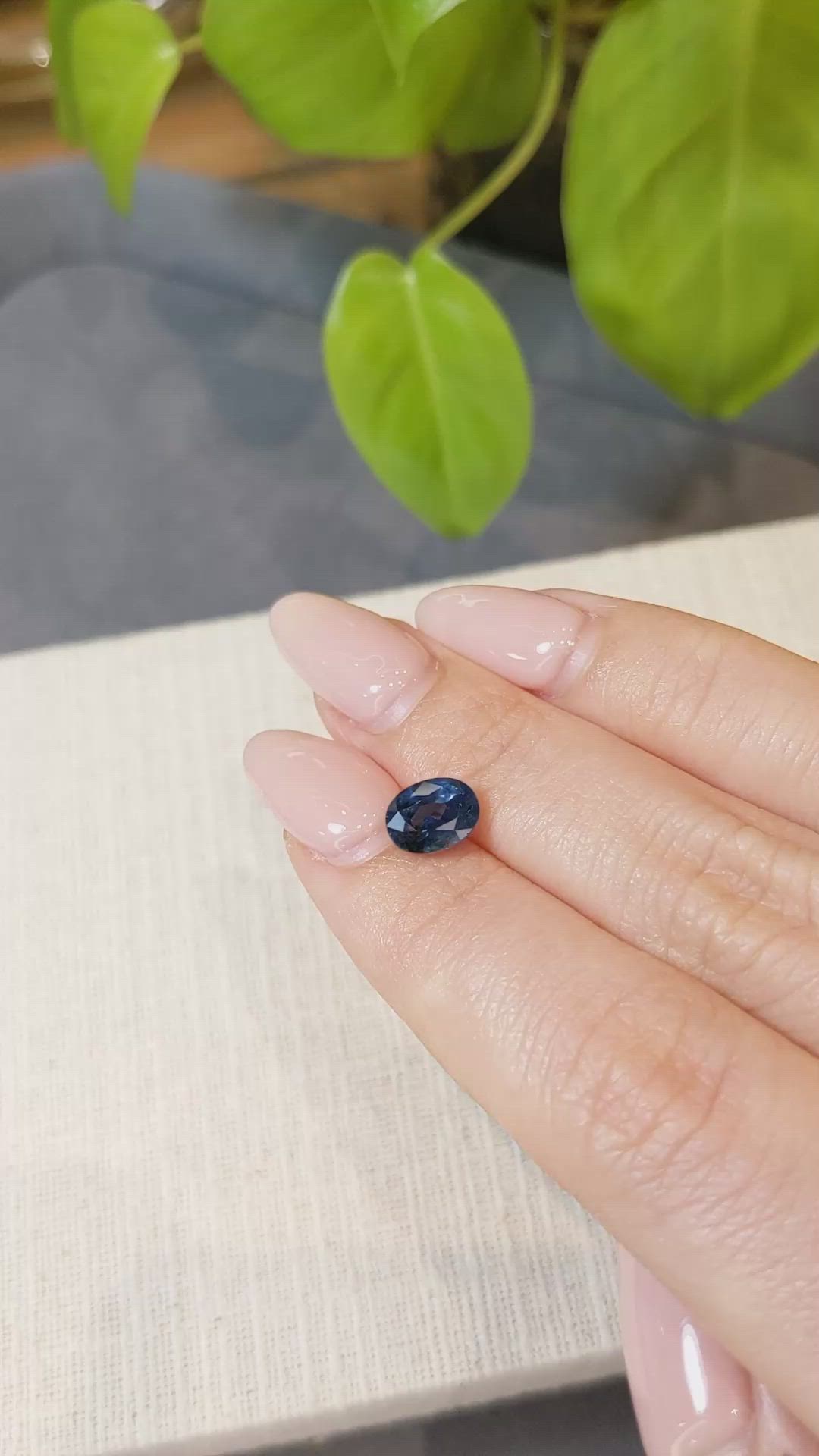 2.25 Ct. Blue Sapphire from Ceylon (Sri Lanka) Size Video