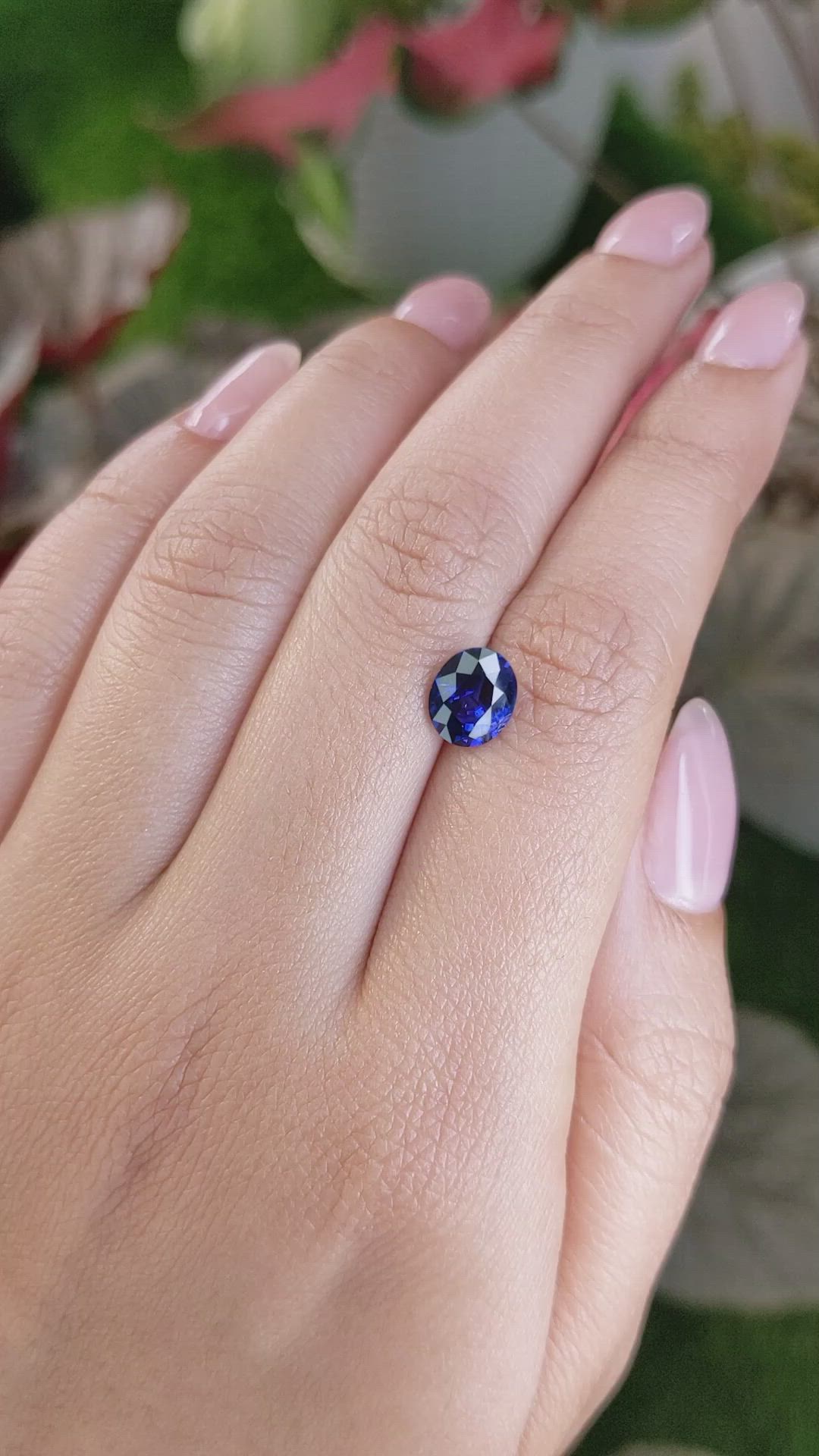 2.06 Ct. Blue Sapphire from Ceylon (Sri Lanka) Size Video