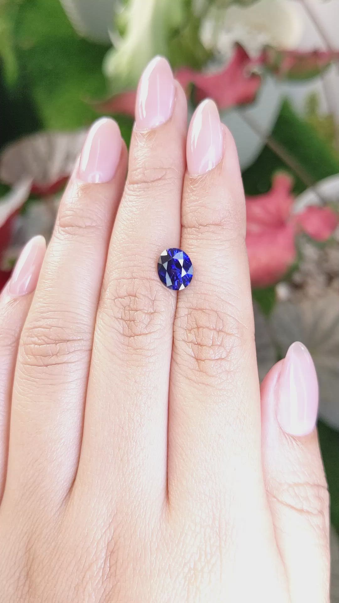 2.06 Ct. Blue Sapphire from Ceylon (Sri Lanka) Size Video