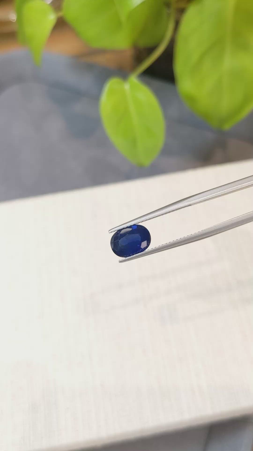 2.30 Ct. Blue Sapphire from Ceylon (Sri Lanka) Size Video