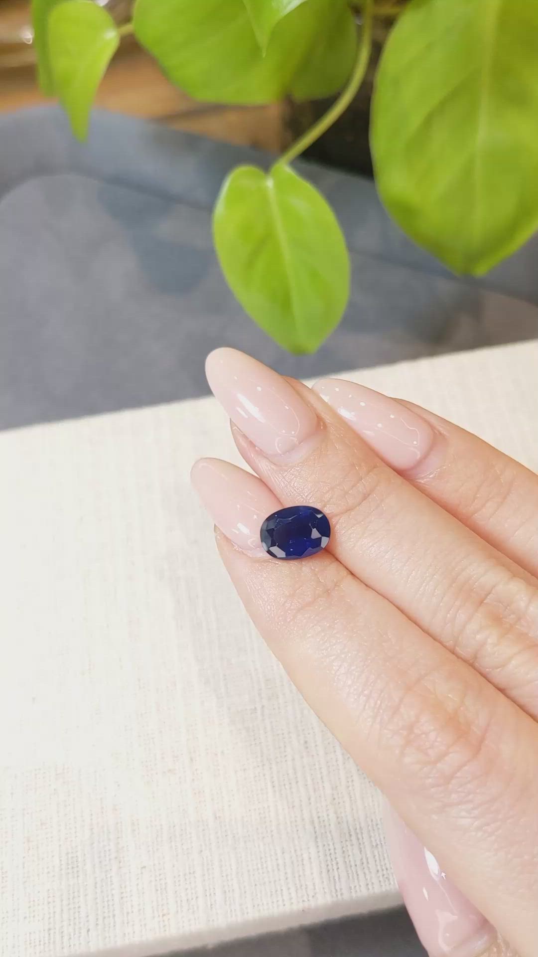 2.30 Ct. Blue Sapphire from Ceylon (Sri Lanka) Size Video