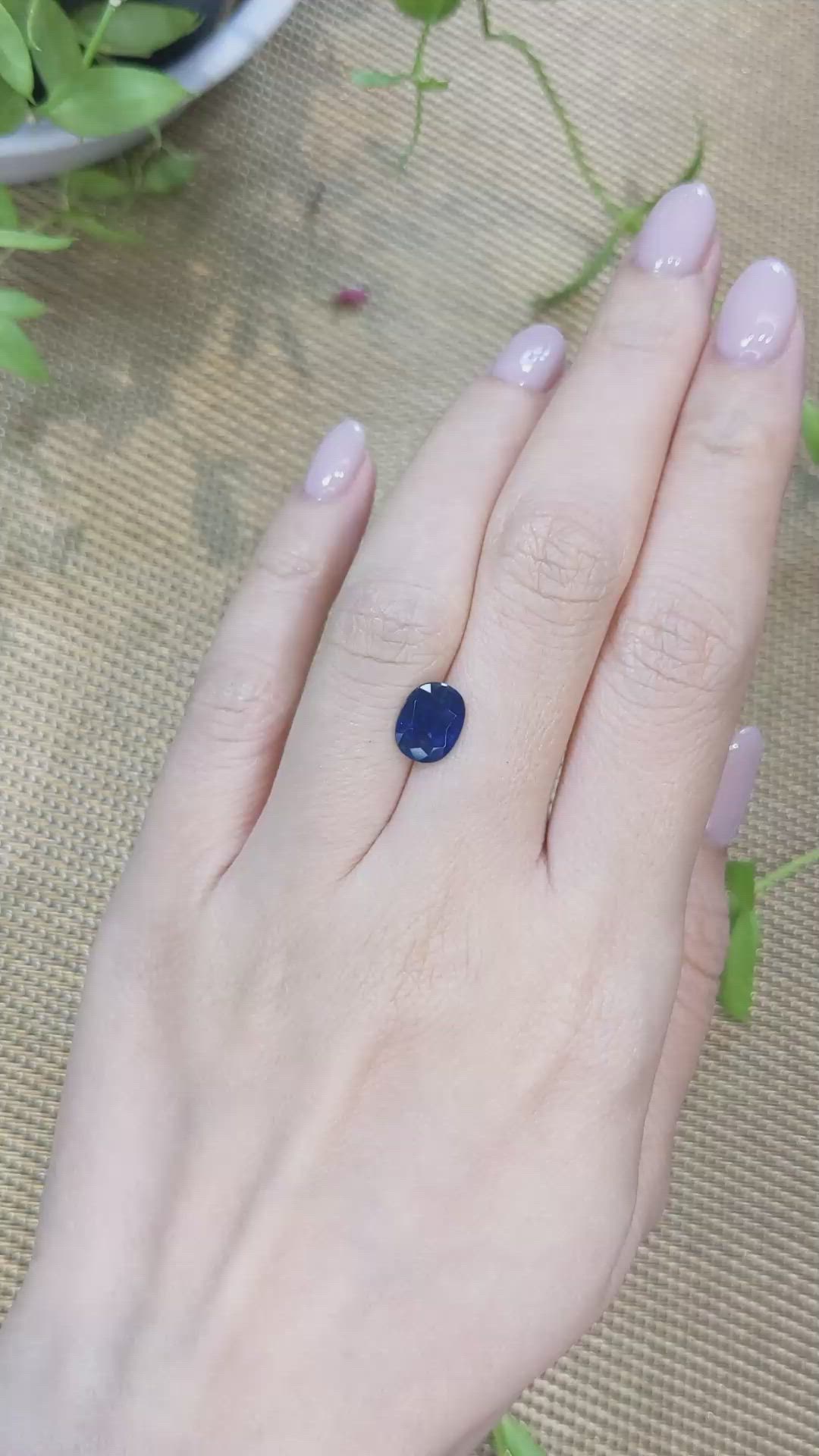 2.26 Ct. Blue Sapphire from Ceylon (Sri Lanka) Size Video
