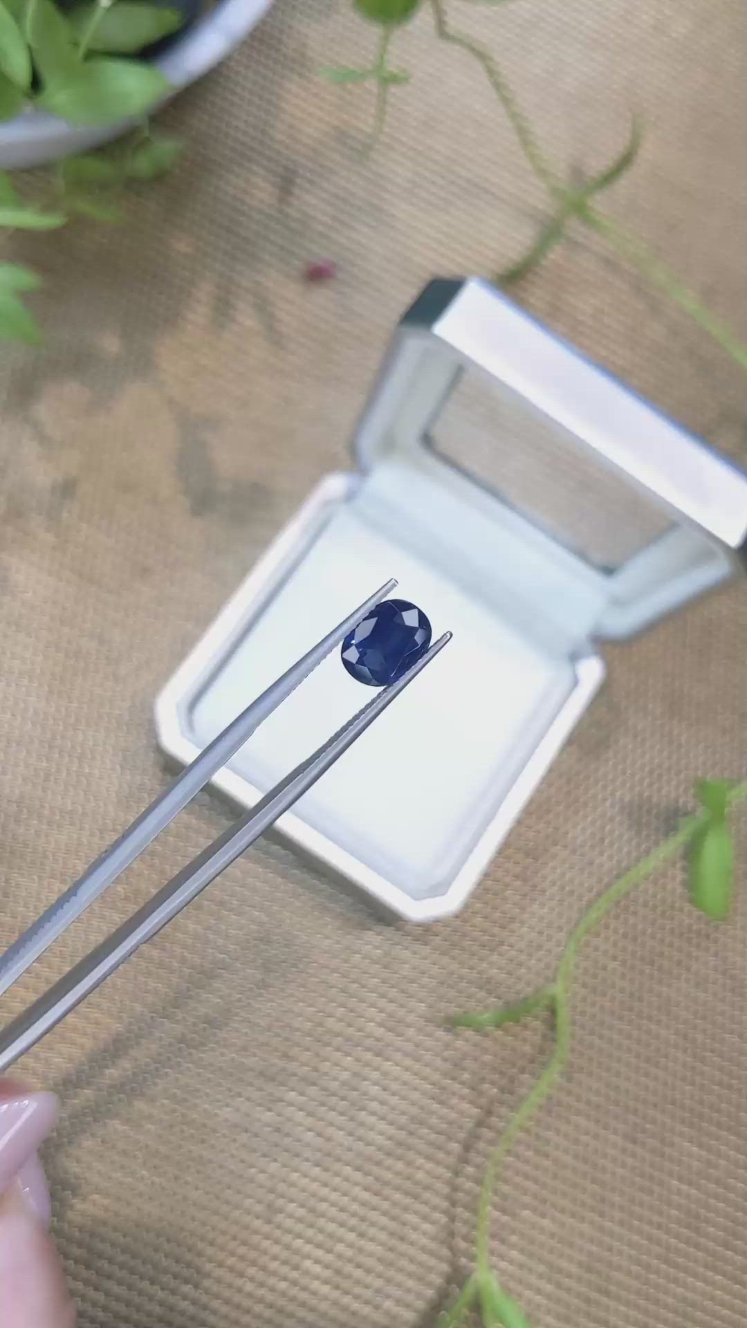 2.26 Ct. Blue Sapphire from Ceylon (Sri Lanka) Size Video