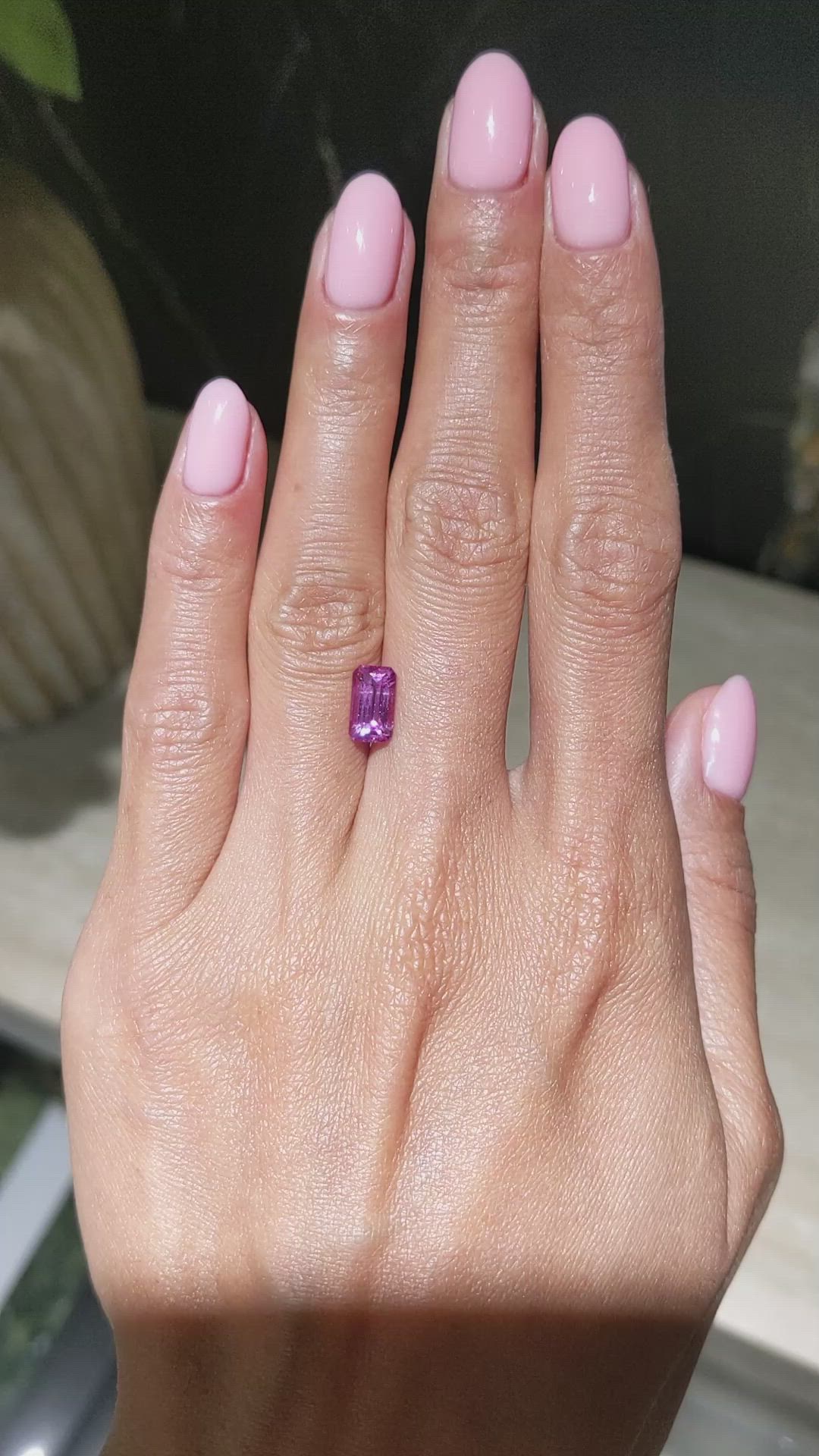 2.16 Ct. Purplish Pink Sapphire from Ceylon (Sri Lanka) Size Video
