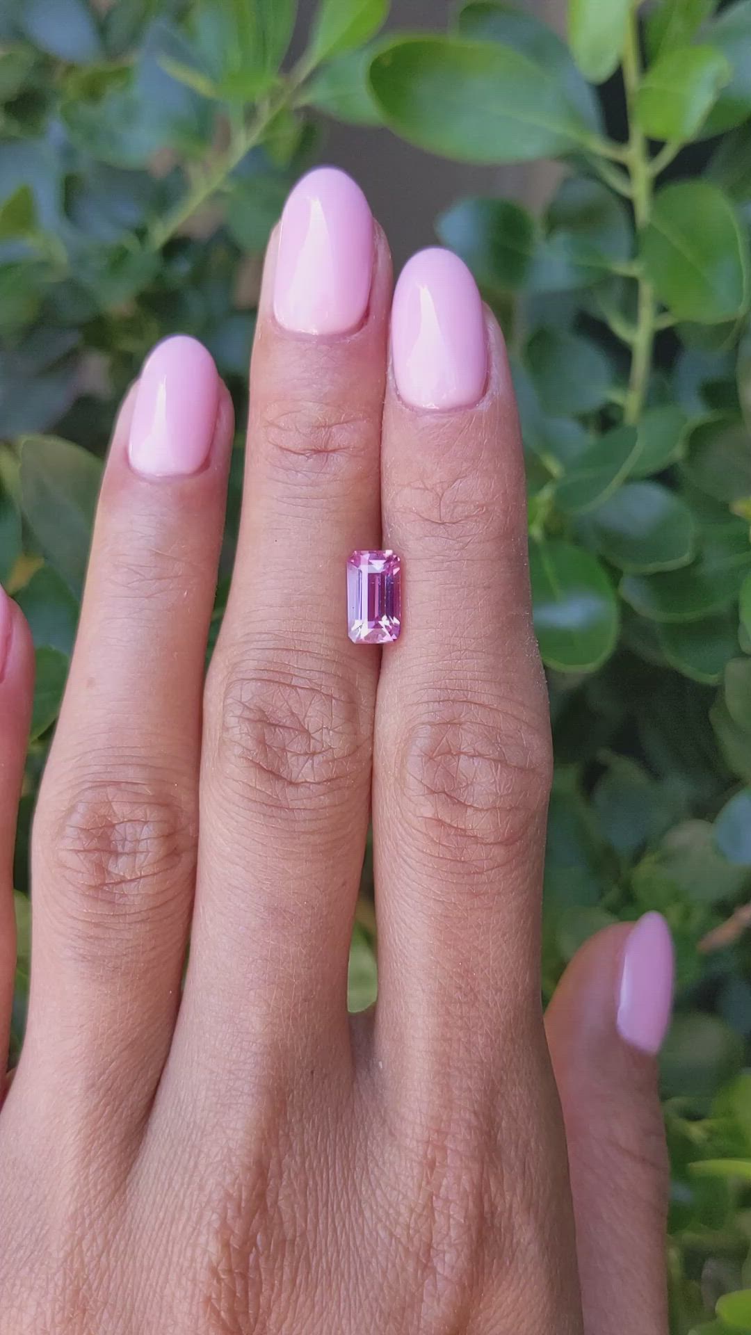 2.16 Ct. Purplish Pink Sapphire from Ceylon (Sri Lanka) Size Video