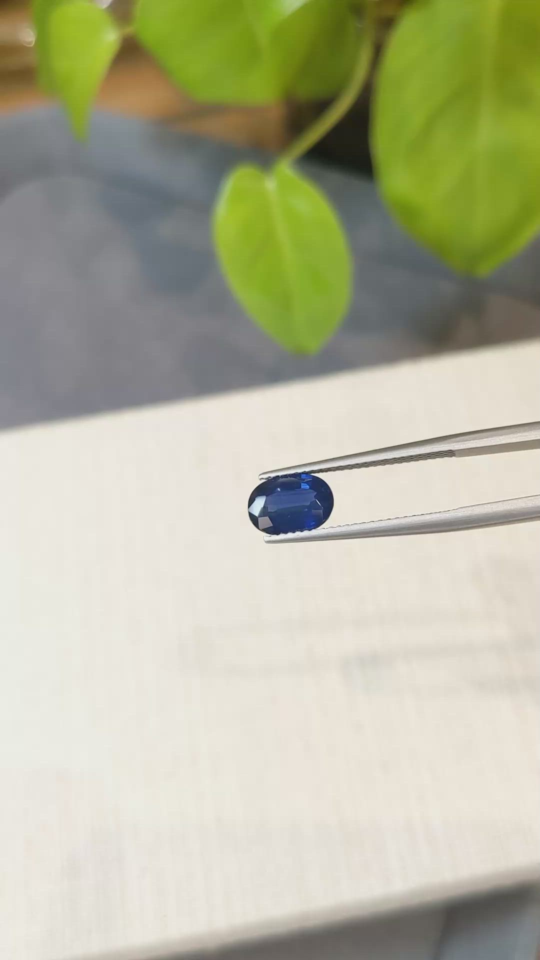 1.87 Ct. Blue Sapphire from Ceylon (Sri Lanka) Size Video