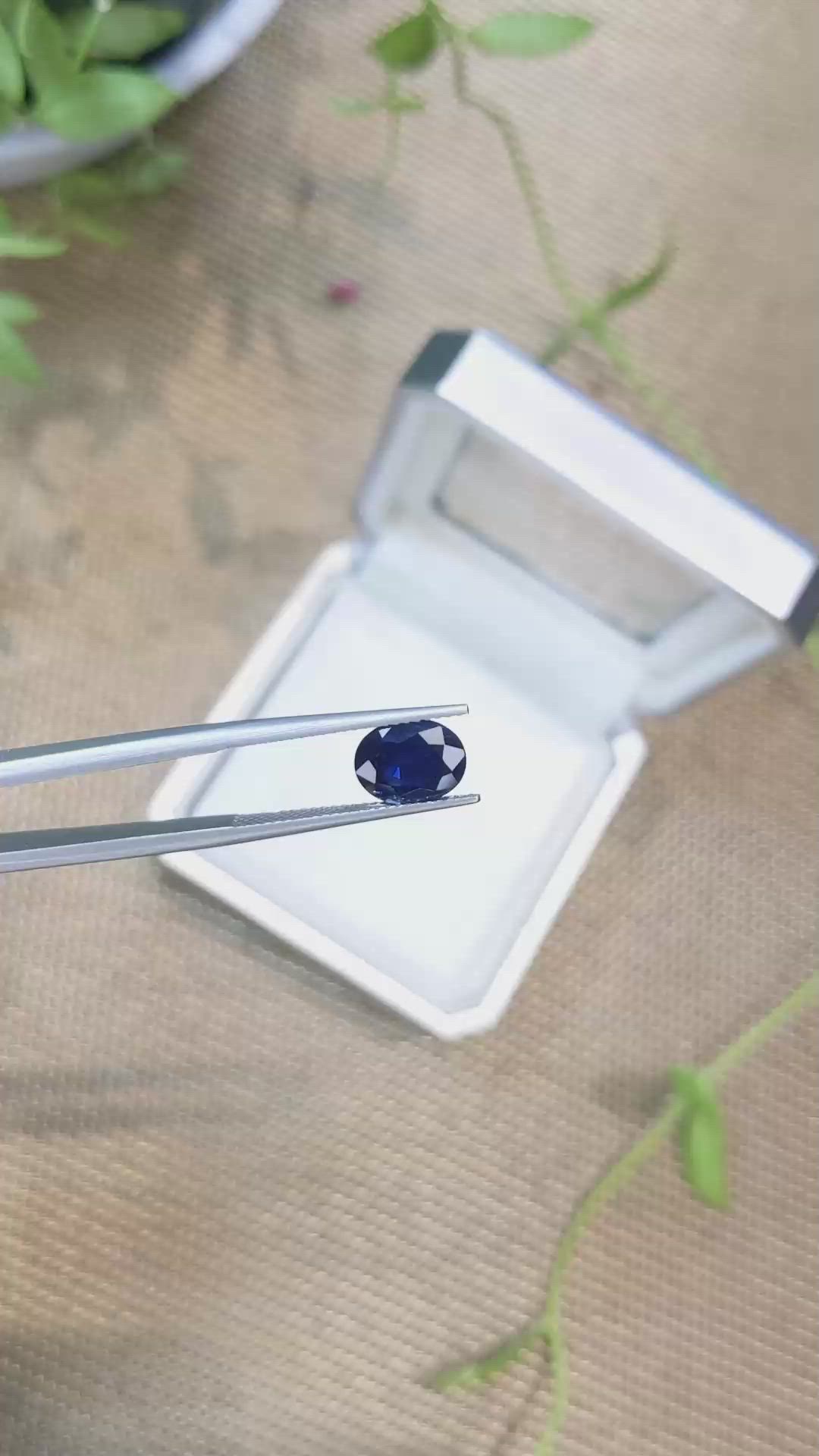 2.56 Ct. Blue Sapphire from Ceylon (Sri Lanka) Size Video