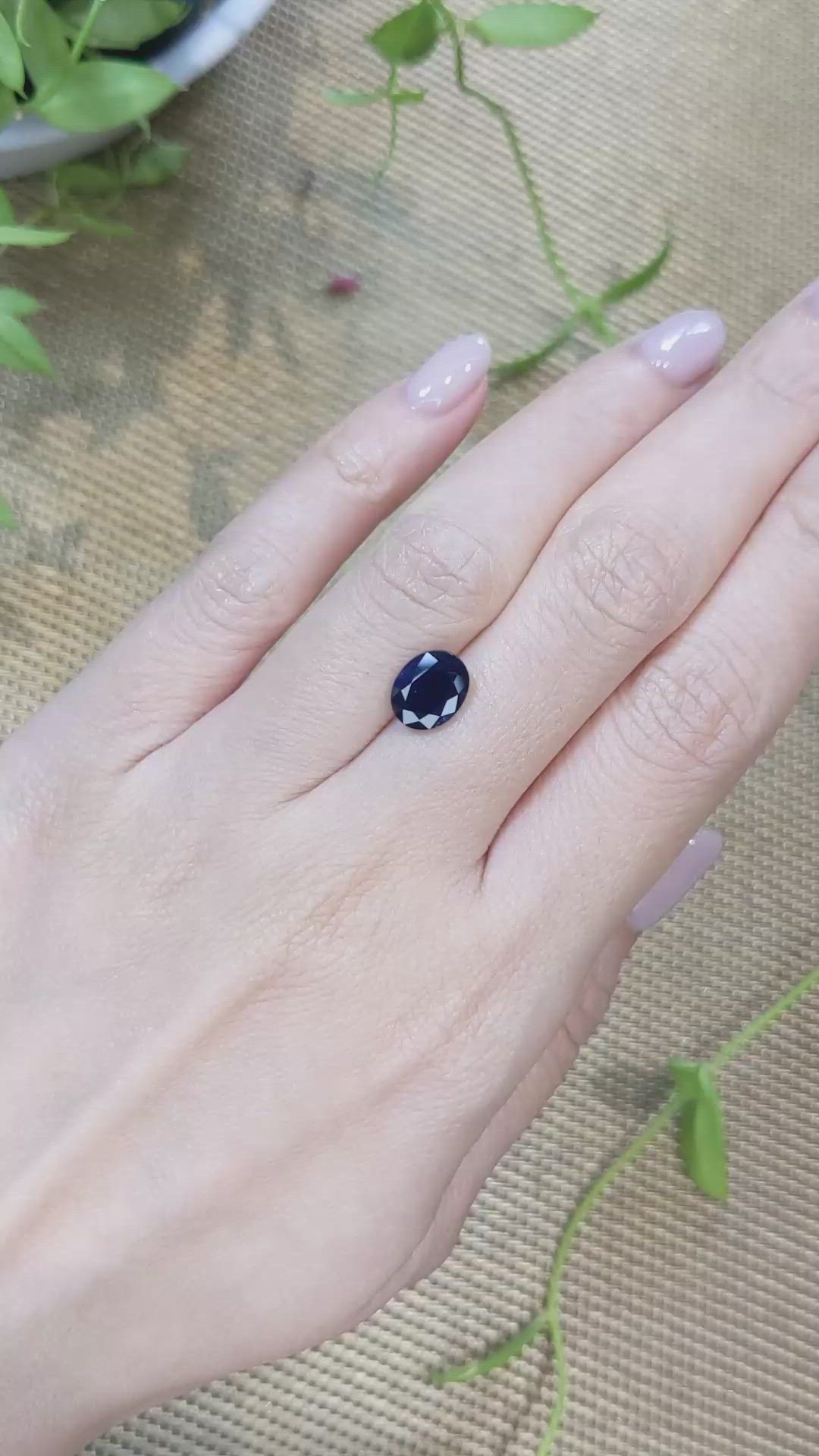 2.56 Ct. Blue Sapphire from Ceylon (Sri Lanka) Size Video