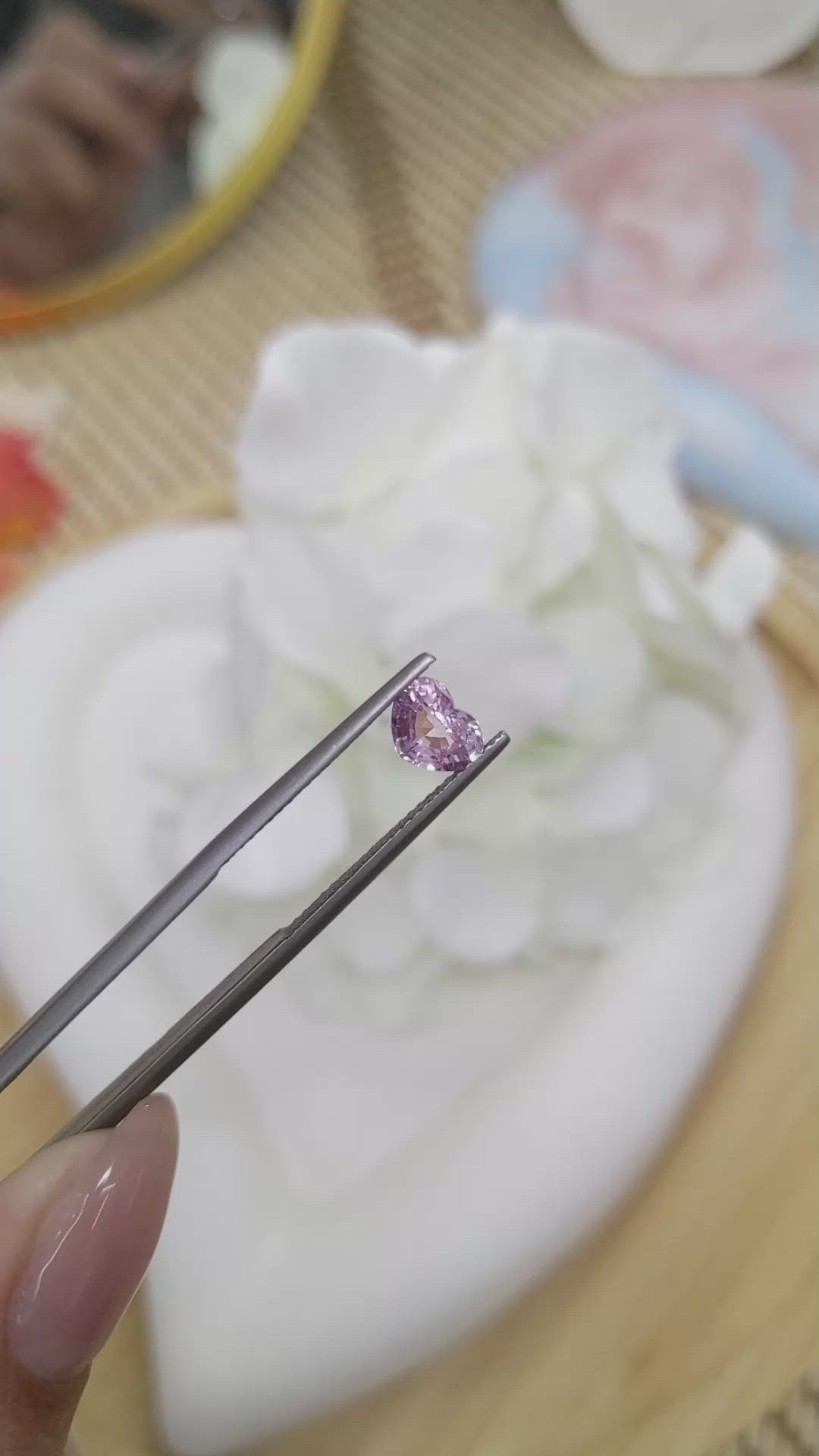 1.06 Ct. Pink Sapphire from Ceylon (Sri Lanka) Size Video