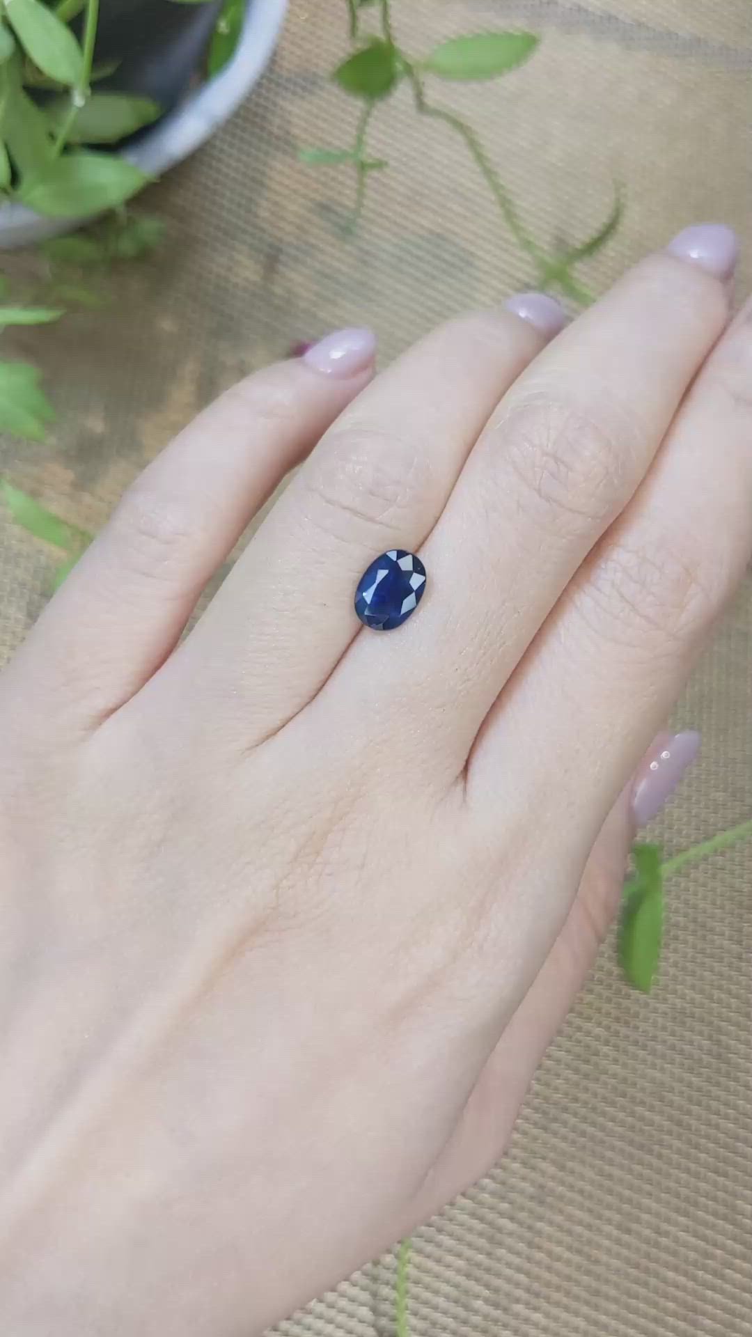 1.96 Ct. Blue Sapphire from Ceylon (Sri Lanka) Size Video