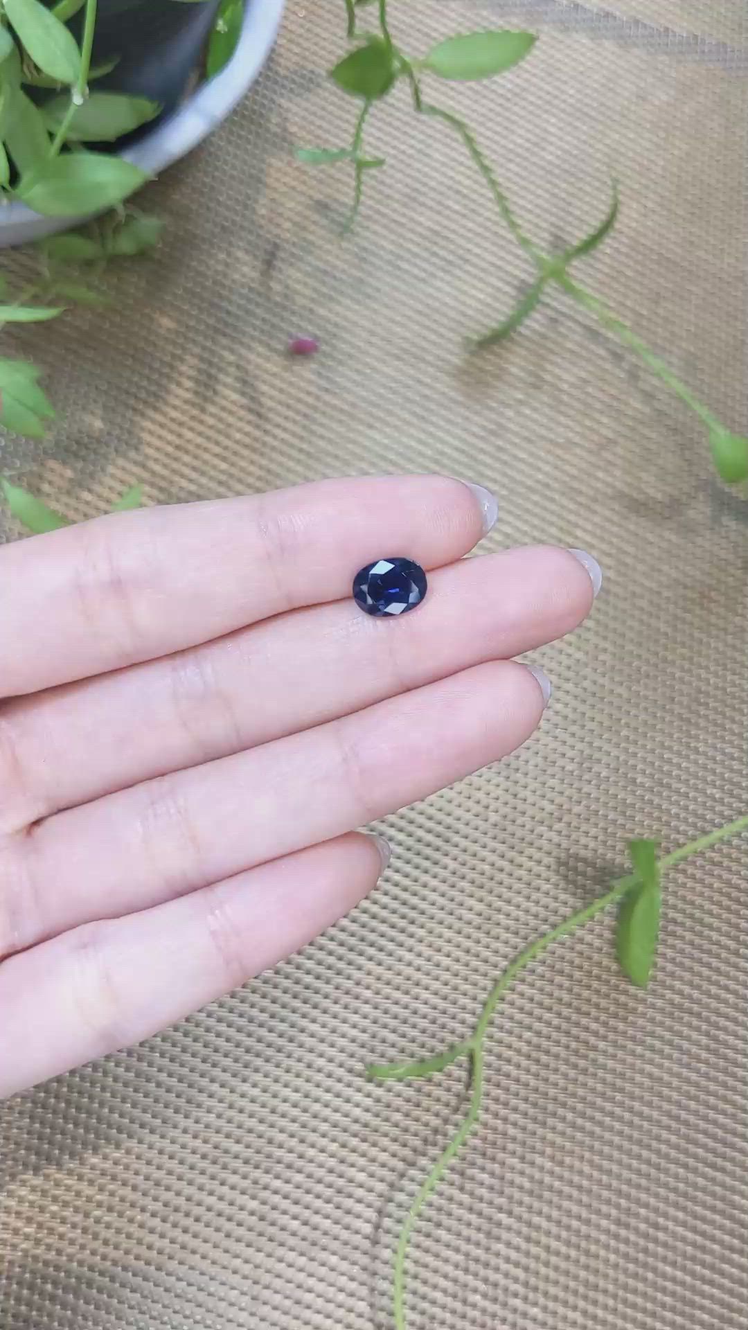 2.14 Ct. Blue Sapphire from Ceylon (Sri Lanka) Size Video