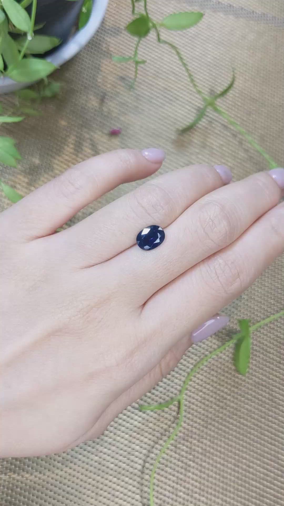 2.14 Ct. Blue Sapphire from Ceylon (Sri Lanka) Size Video
