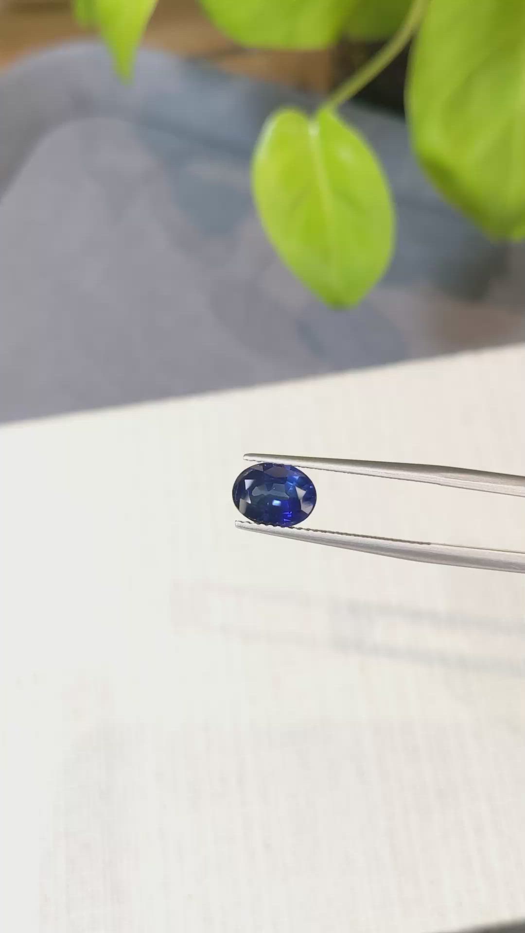 2.13 Ct. Blue Sapphire from Ceylon (Sri Lanka) Size Video