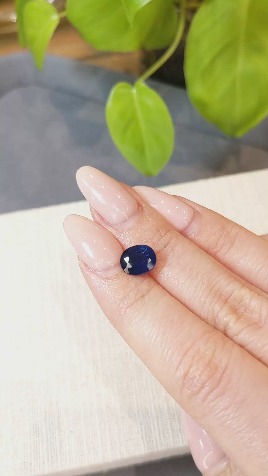2.46 Ct. Blue Sapphire from Ceylon (Sri Lanka) Size Video