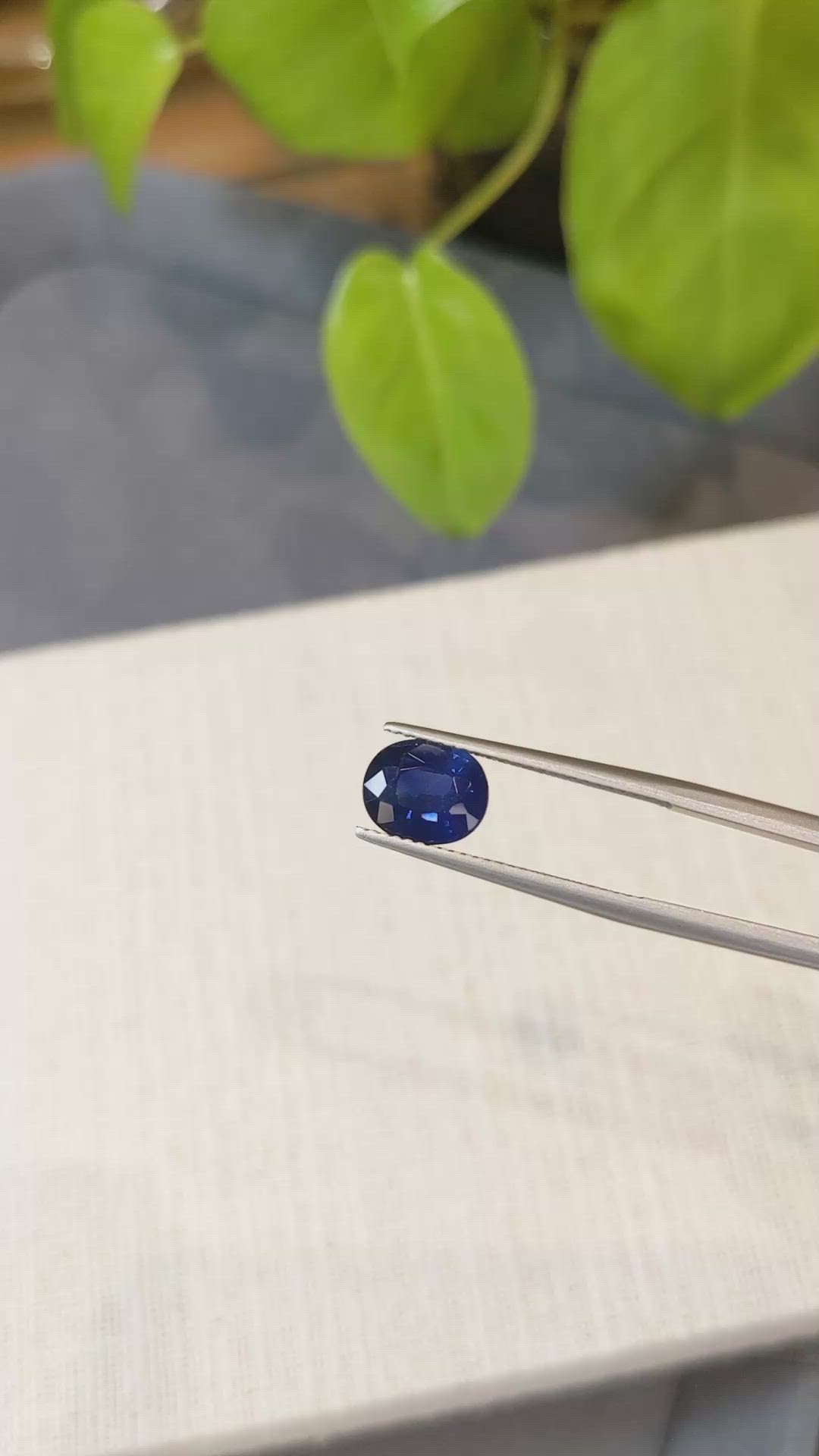 2.46 Ct. Blue Sapphire from Ceylon (Sri Lanka) Size Video