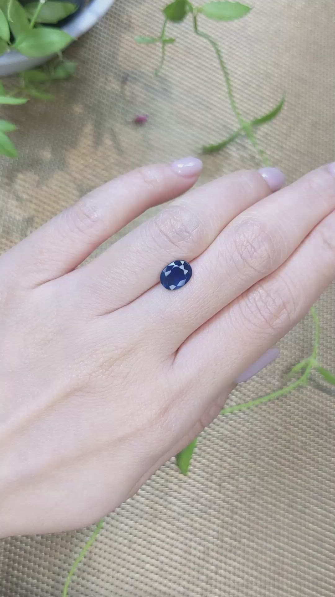 1.75 Ct. Blue Sapphire from Ceylon (Sri Lanka) Size Video