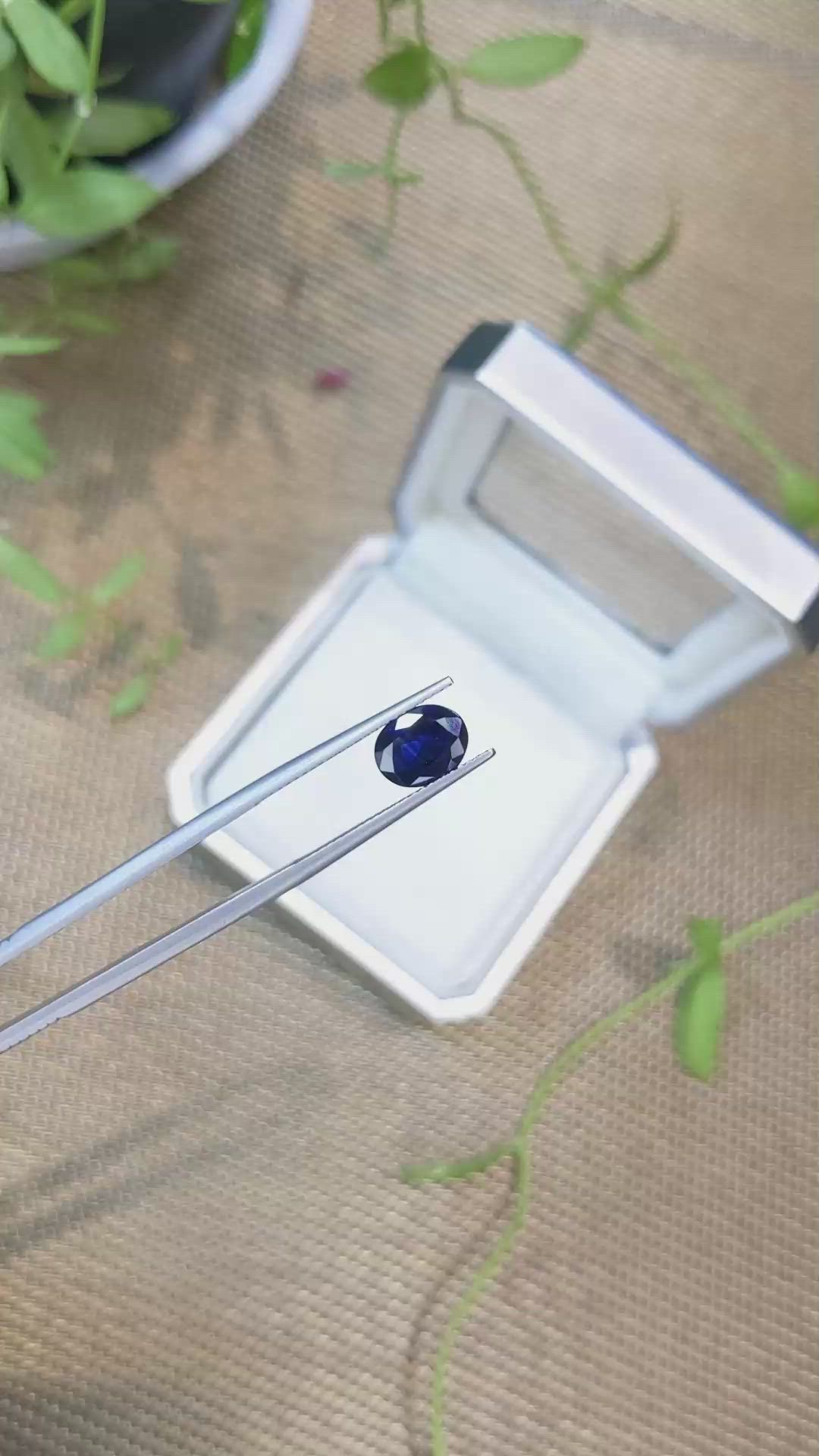 1.91 Ct. Blue Sapphire from Ceylon (Sri Lanka) Size Video