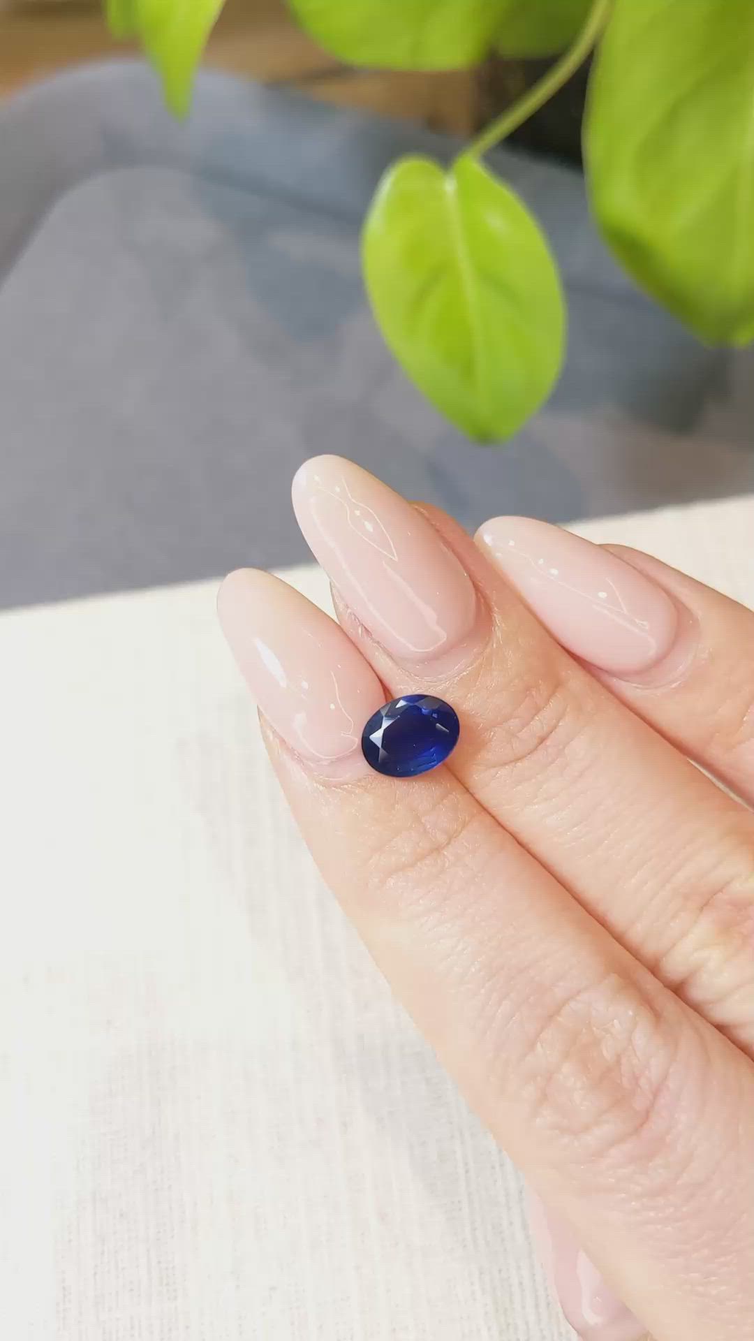 1.70 Ct. Blue Sapphire from Ceylon (Sri Lanka) Size Video