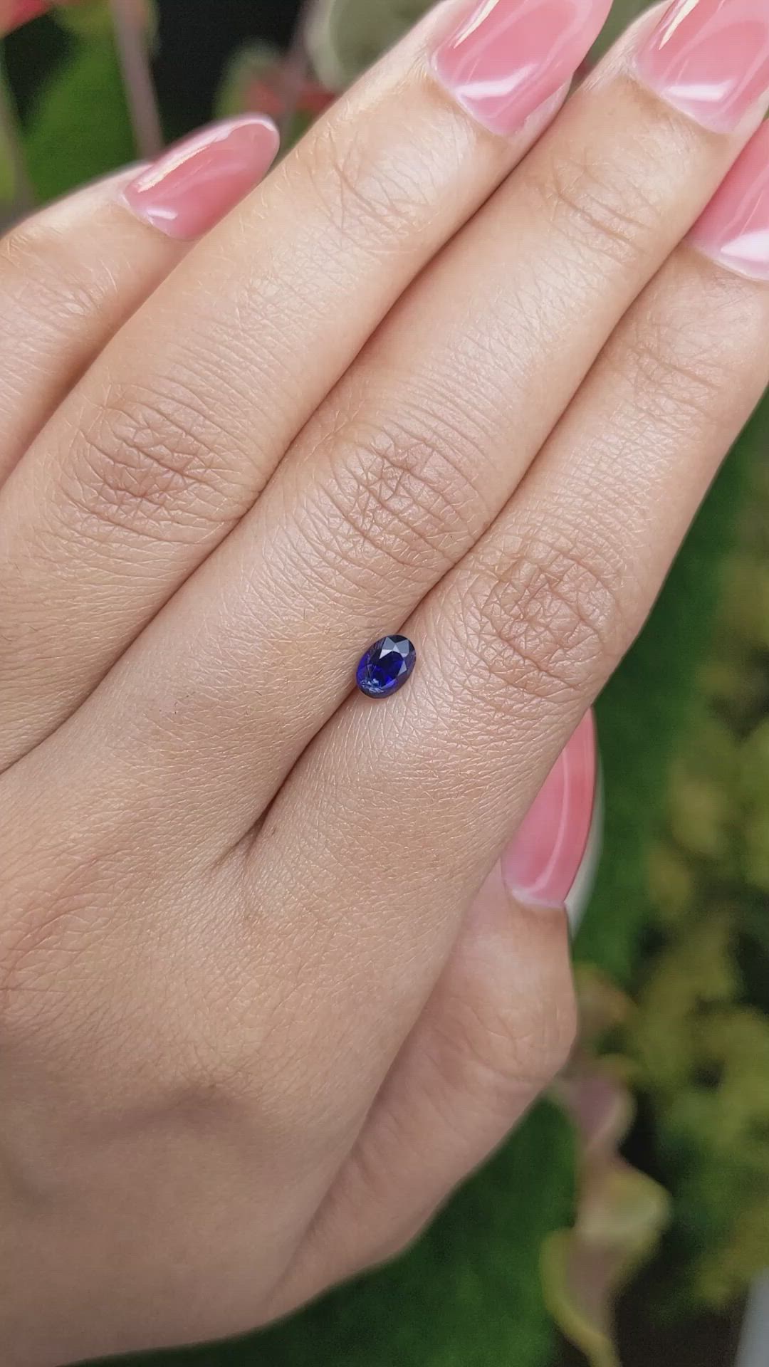 0.64 Ct. Blue Sapphire from Ceylon (Sri Lanka) Size Video