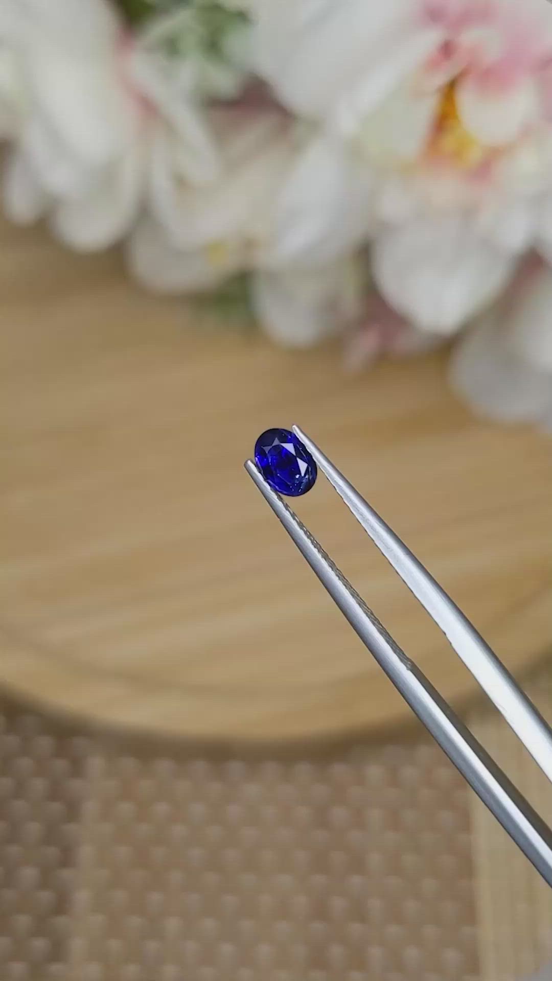 0.64 Ct. Blue Sapphire from Ceylon (Sri Lanka) Size Video