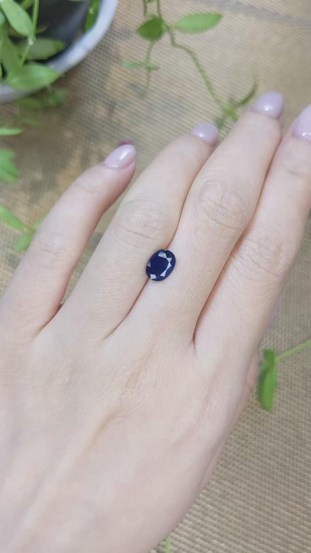 1.67 Ct. Blue Sapphire from Ceylon (Sri Lanka) Size Video
