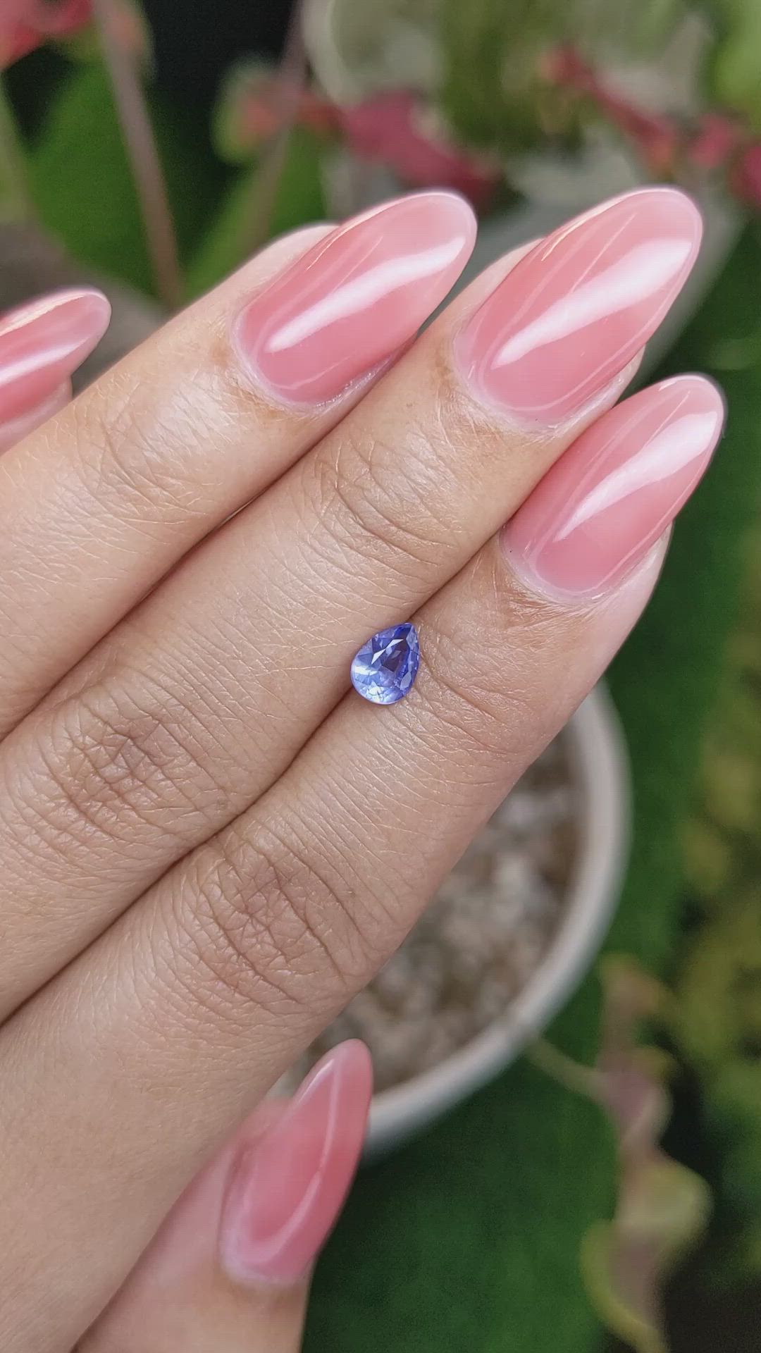 0.61 Ct. Blue Sapphire from Ceylon (Sri Lanka) Size Video