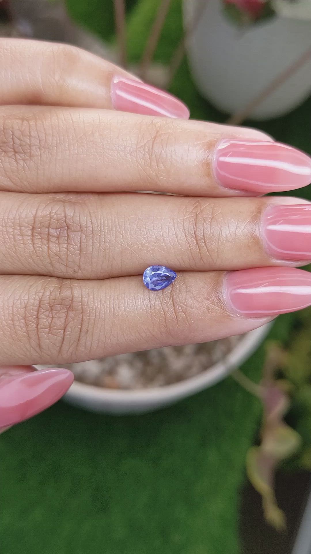 0.61 Ct. Blue Sapphire from Ceylon (Sri Lanka) Size Video