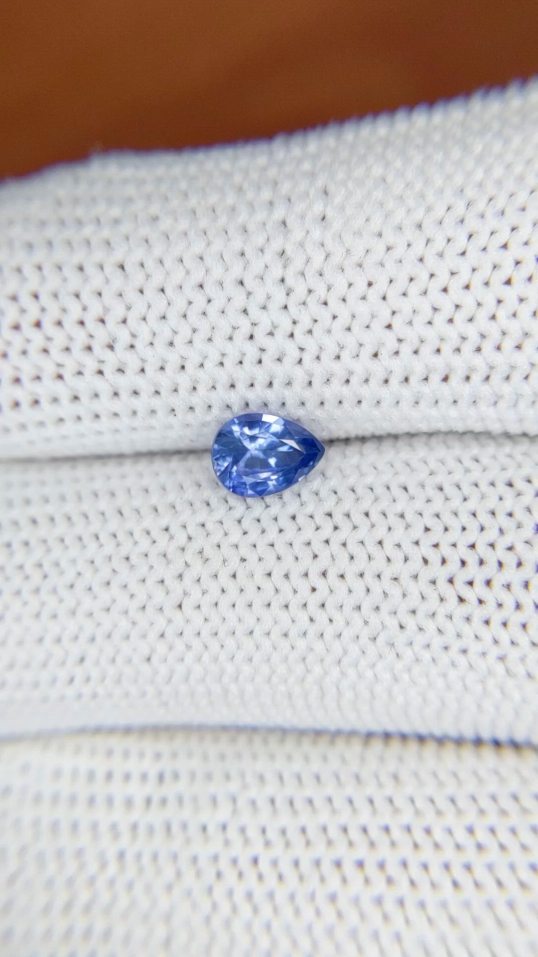 0.61 Ct. Blue Sapphire from Ceylon (Sri Lanka) Size Video