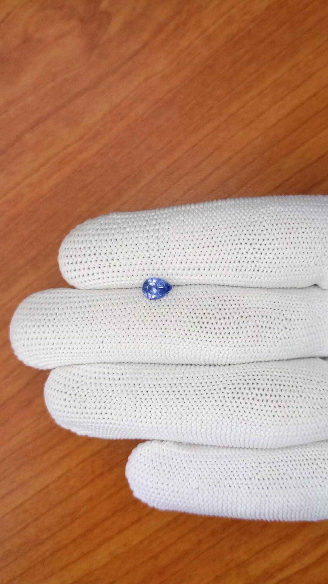0.61 Ct. Blue Sapphire from Ceylon (Sri Lanka) Size Video