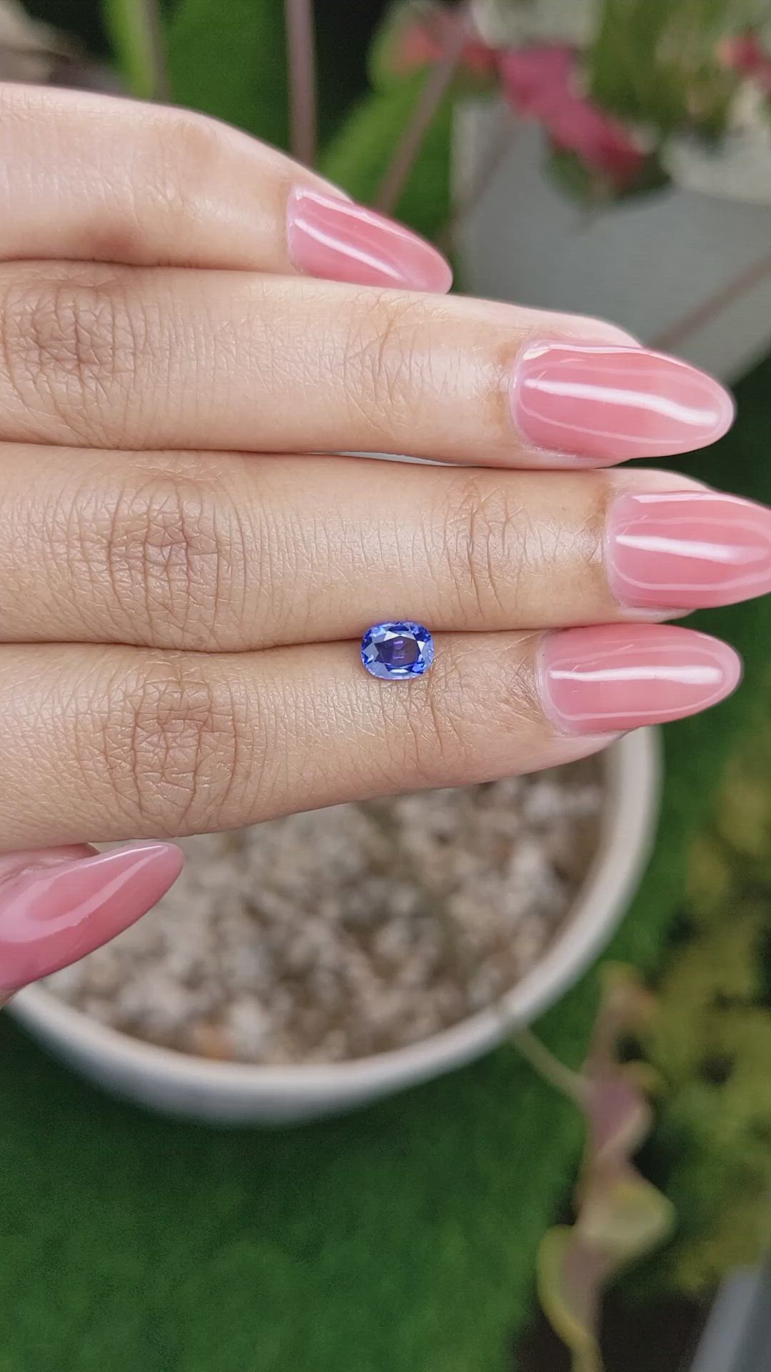 0.76 Ct. Blue Sapphire from Ceylon (Sri Lanka) Size Video