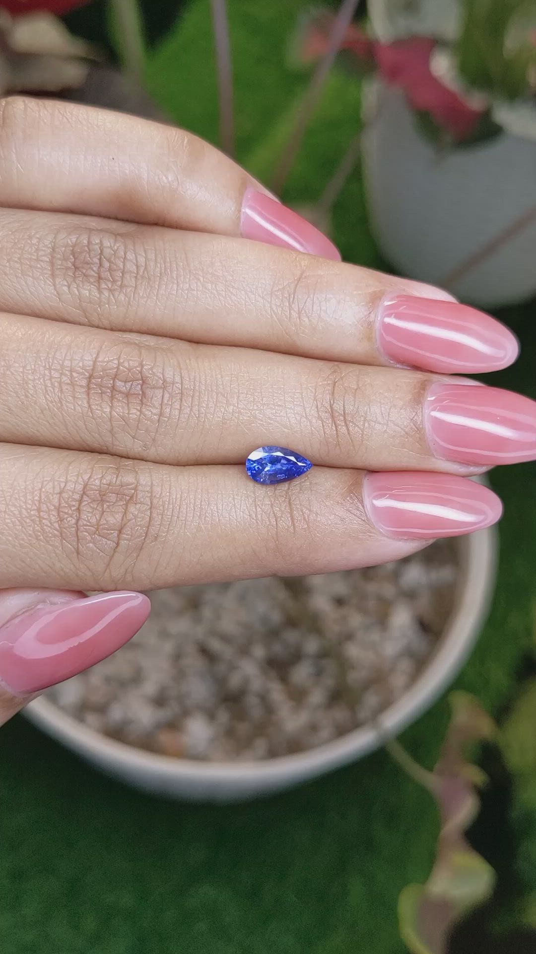 0.88 Ct. Blue Sapphire from Ceylon (Sri Lanka) Size Video