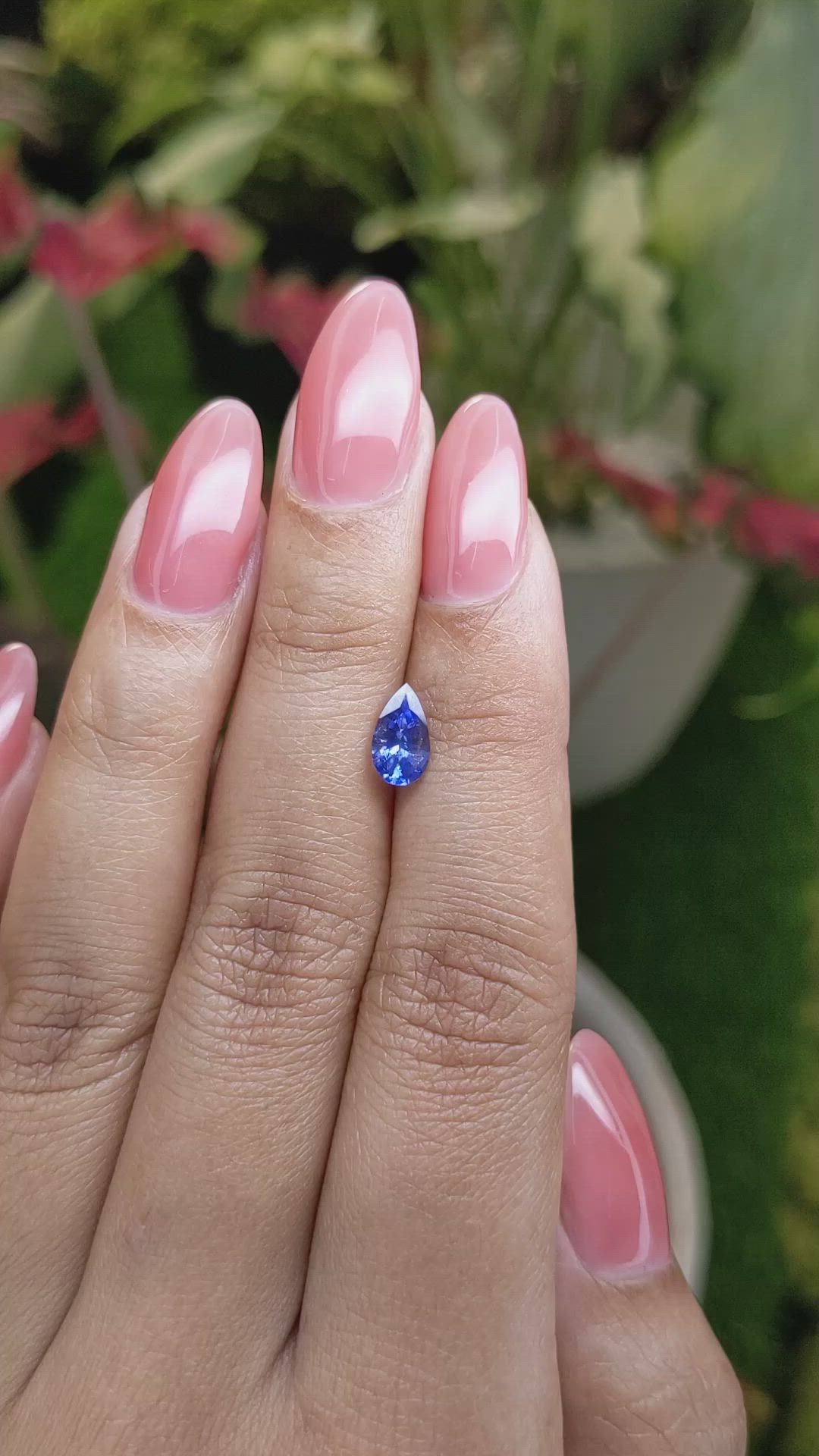 0.88 Ct. Blue Sapphire from Ceylon (Sri Lanka) Size Video