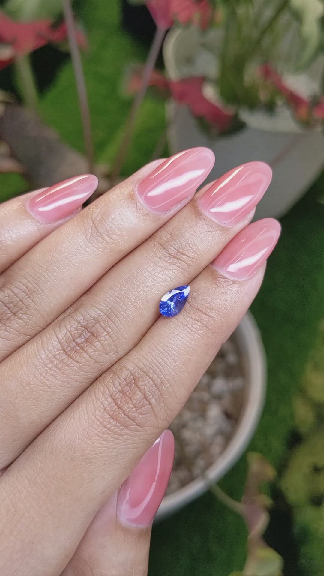 0.88 Ct. Blue Sapphire from Ceylon (Sri Lanka) Size Video