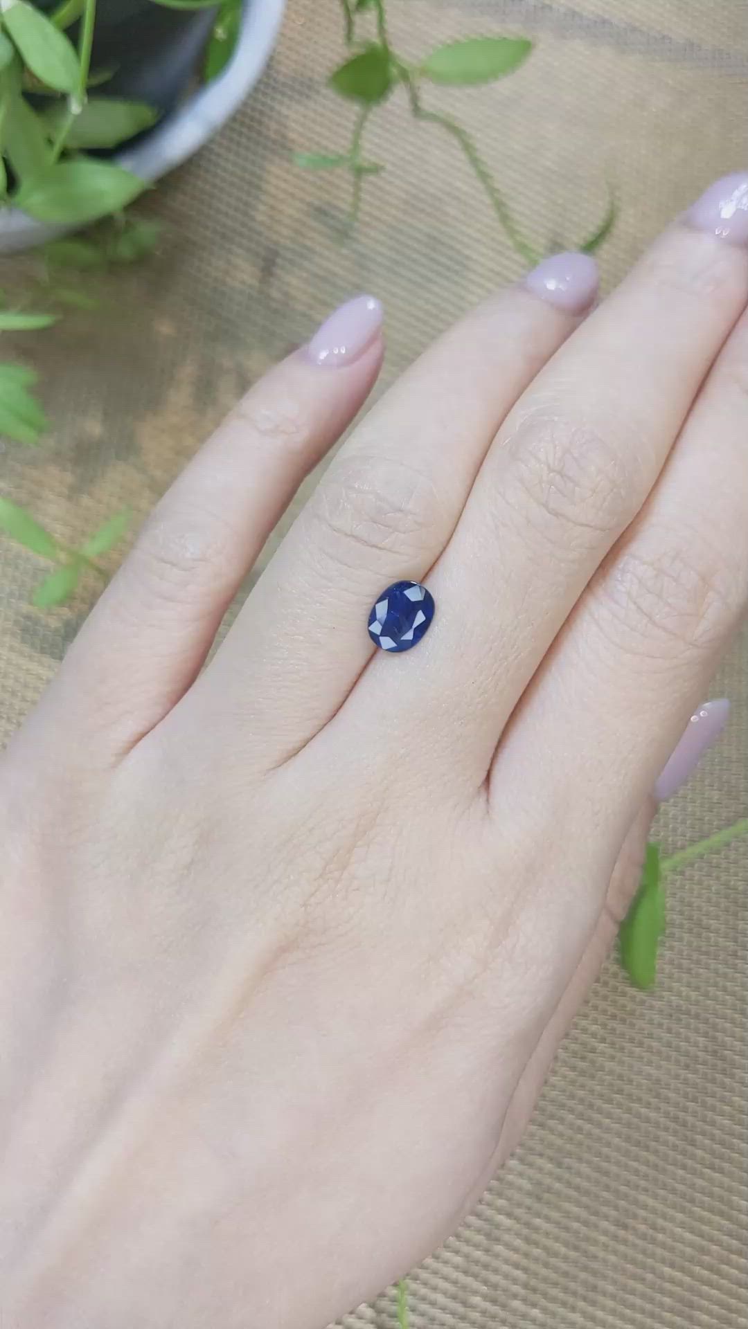 1.42 Ct. Blue Sapphire from Ceylon (Sri Lanka) Size Video