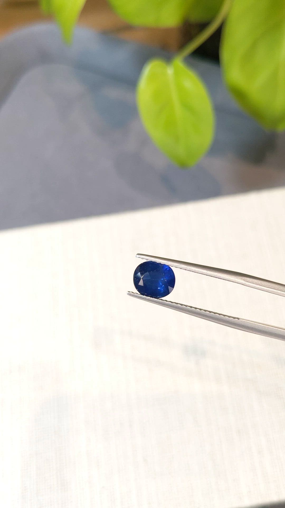 1.59 Ct. Blue Sapphire from Ceylon (Sri Lanka) Size Video
