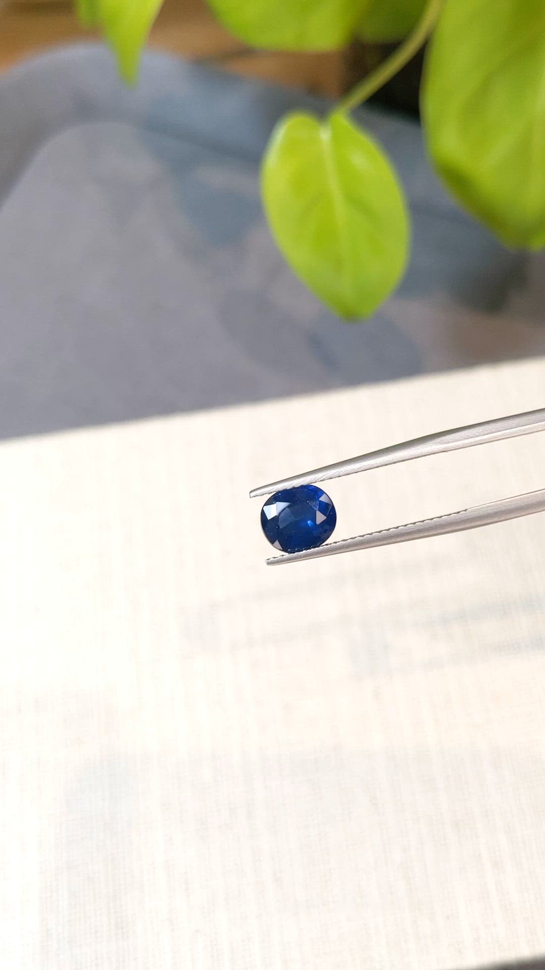 1.59 Ct. Blue Sapphire from Ceylon (Sri Lanka) Size Video