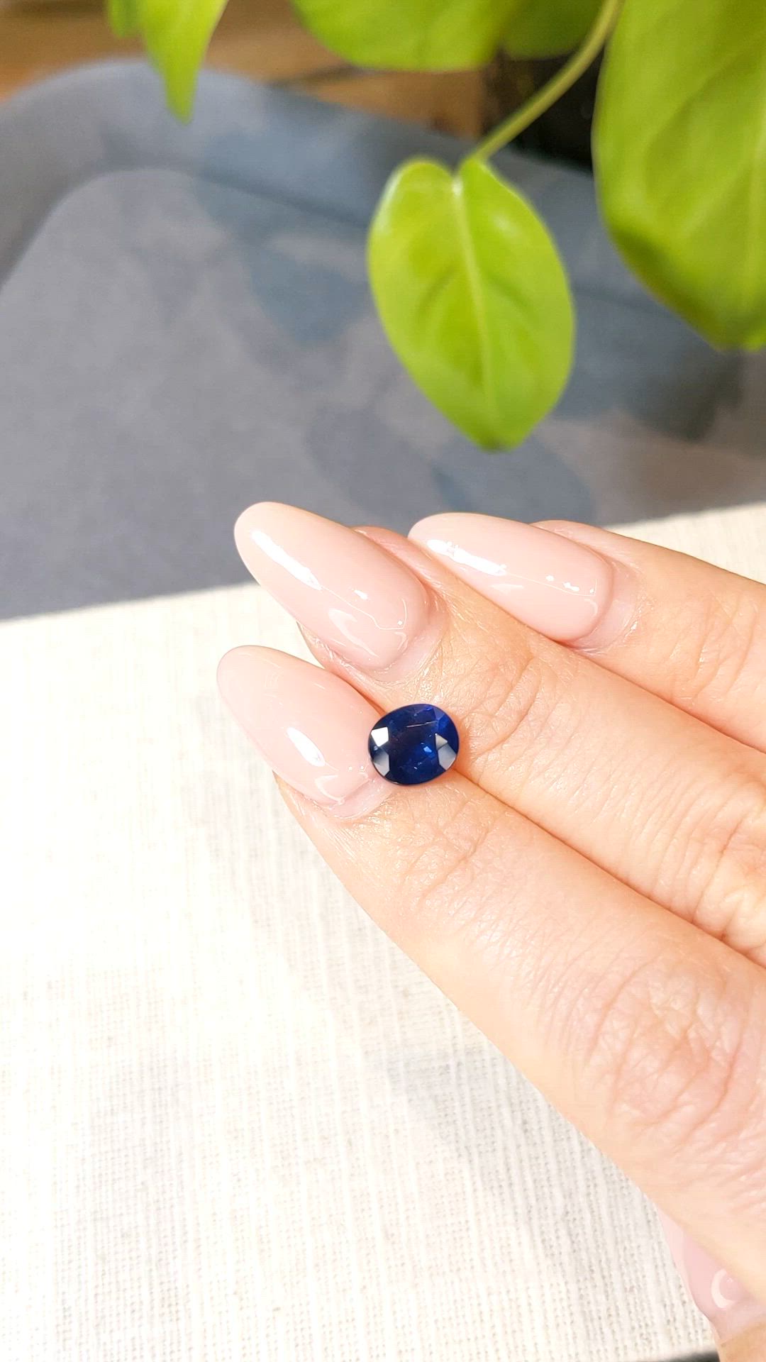 1.59 Ct. Blue Sapphire from Ceylon (Sri Lanka) Size Video