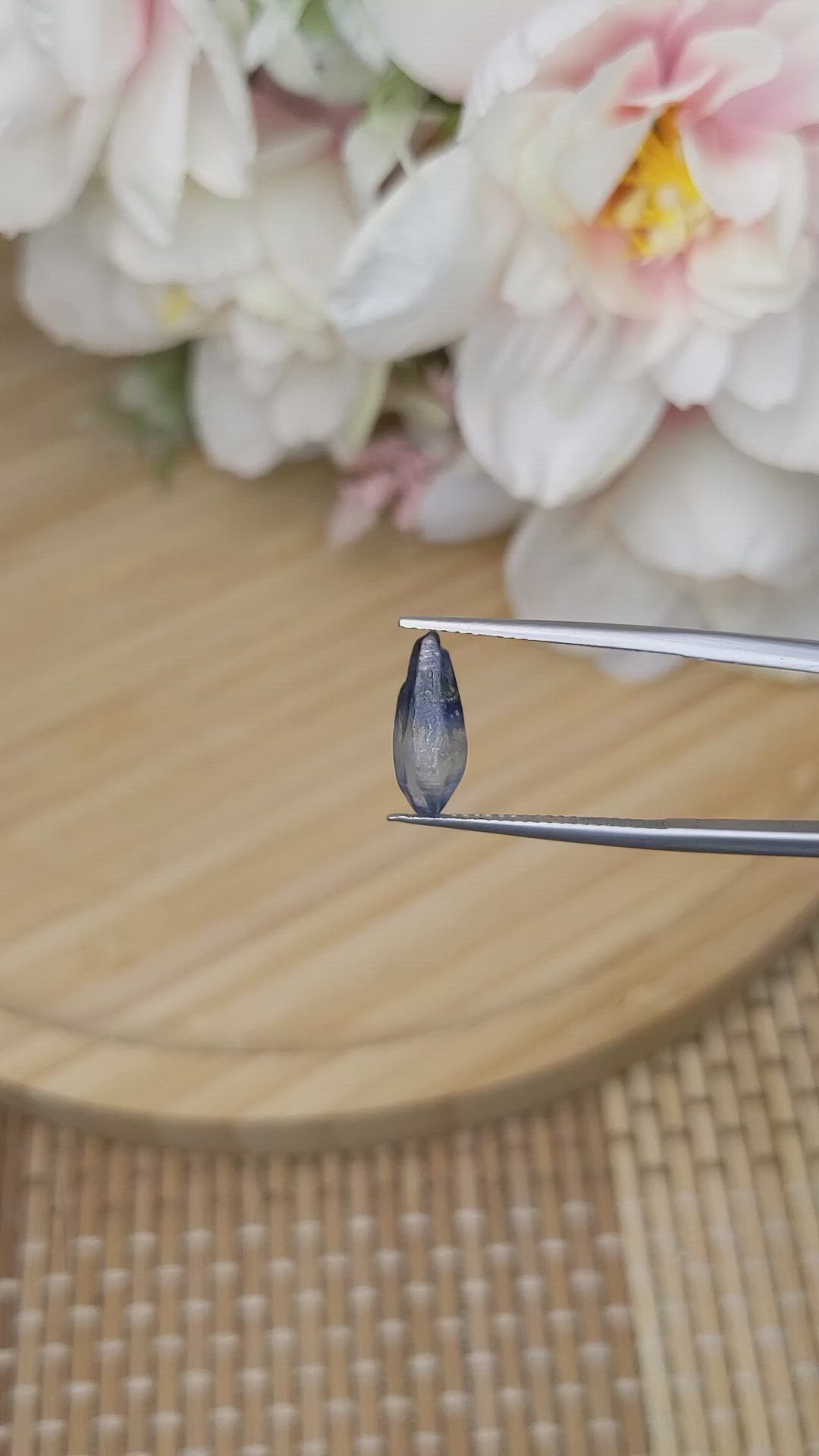 2.74 Ct. Bi Color / Parti Sapphire from Ceylon (Sri Lanka) Size Video
