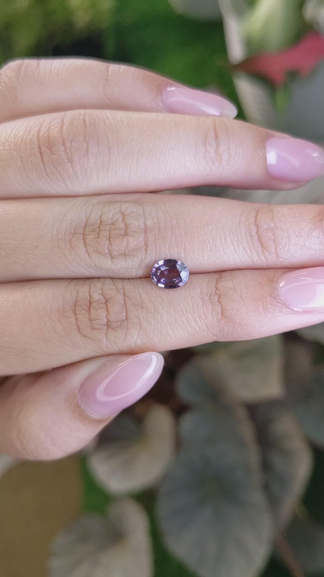 0.68 Ct. Purple Sapphire from Ceylon (Sri Lanka) Size Video