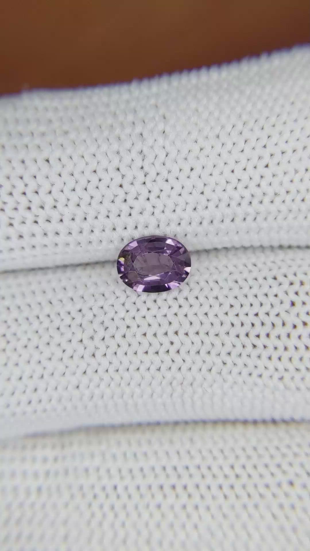 0.68 Ct. Purple Sapphire from Ceylon (Sri Lanka) Size Video