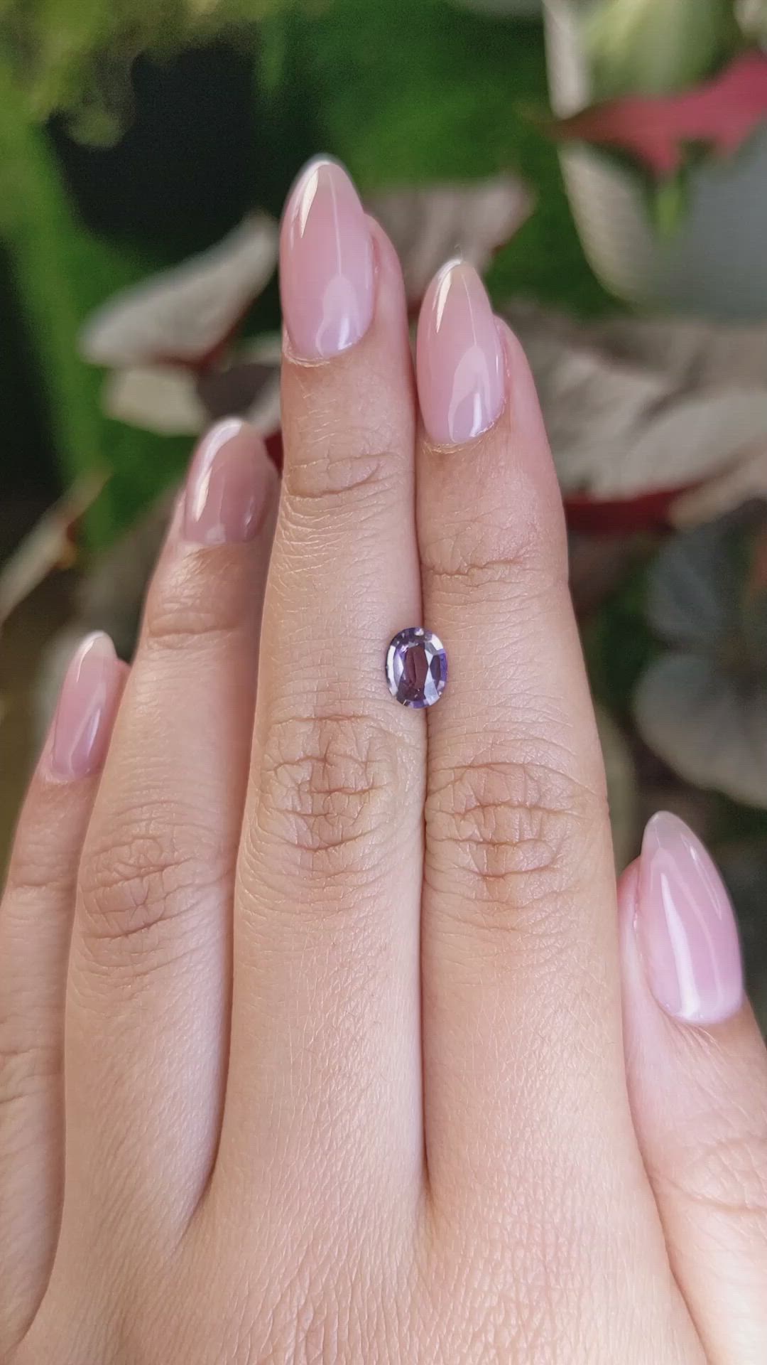0.68 Ct. Purple Sapphire from Ceylon (Sri Lanka) Size Video