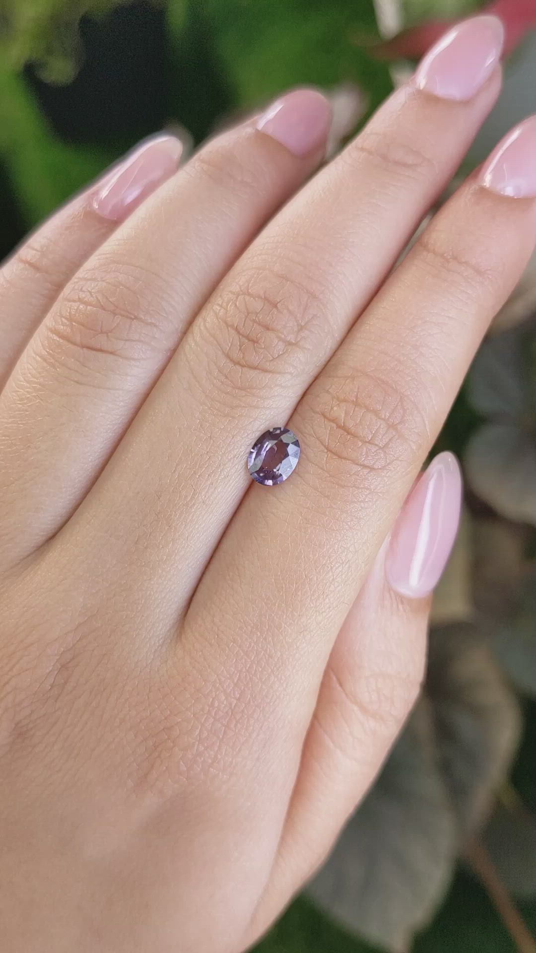 0.68 Ct. Purple Sapphire from Ceylon (Sri Lanka) Size Video