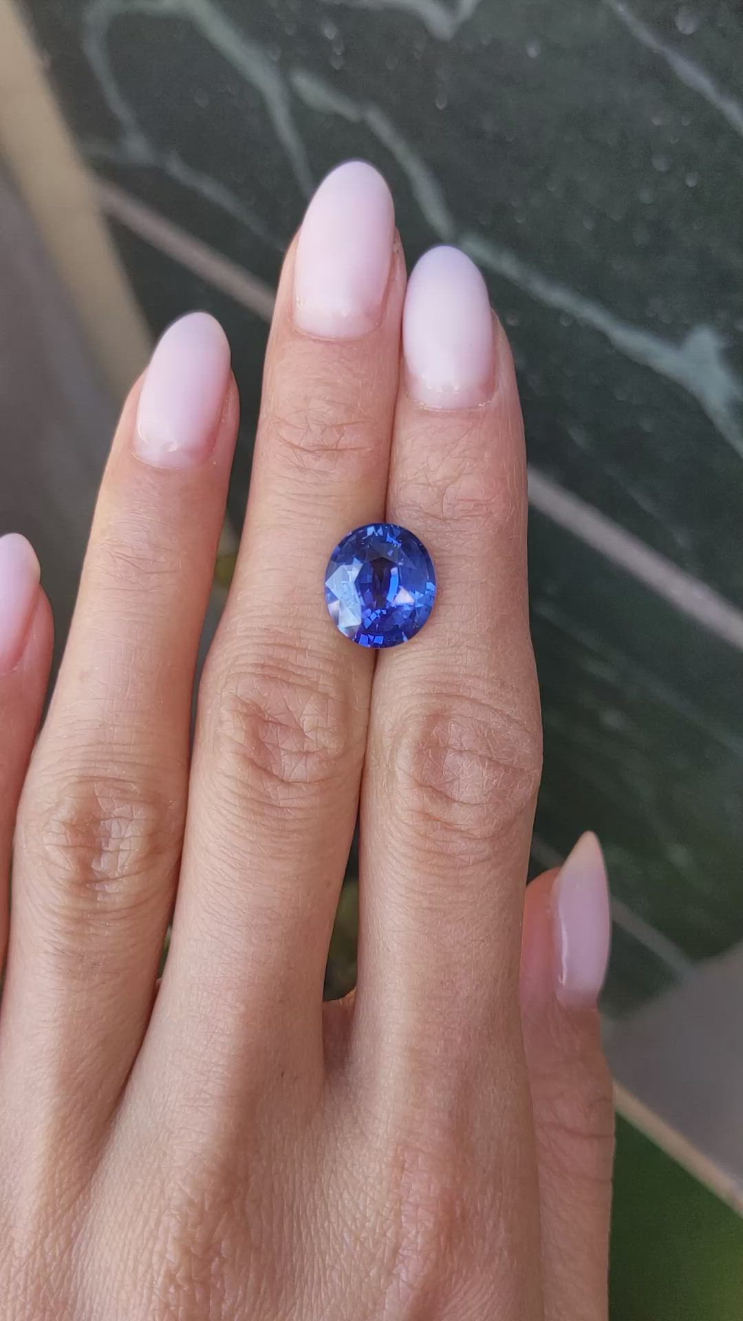 6.51 Ct. Blue Sapphire from Ceylon (Sri Lanka) Size Video