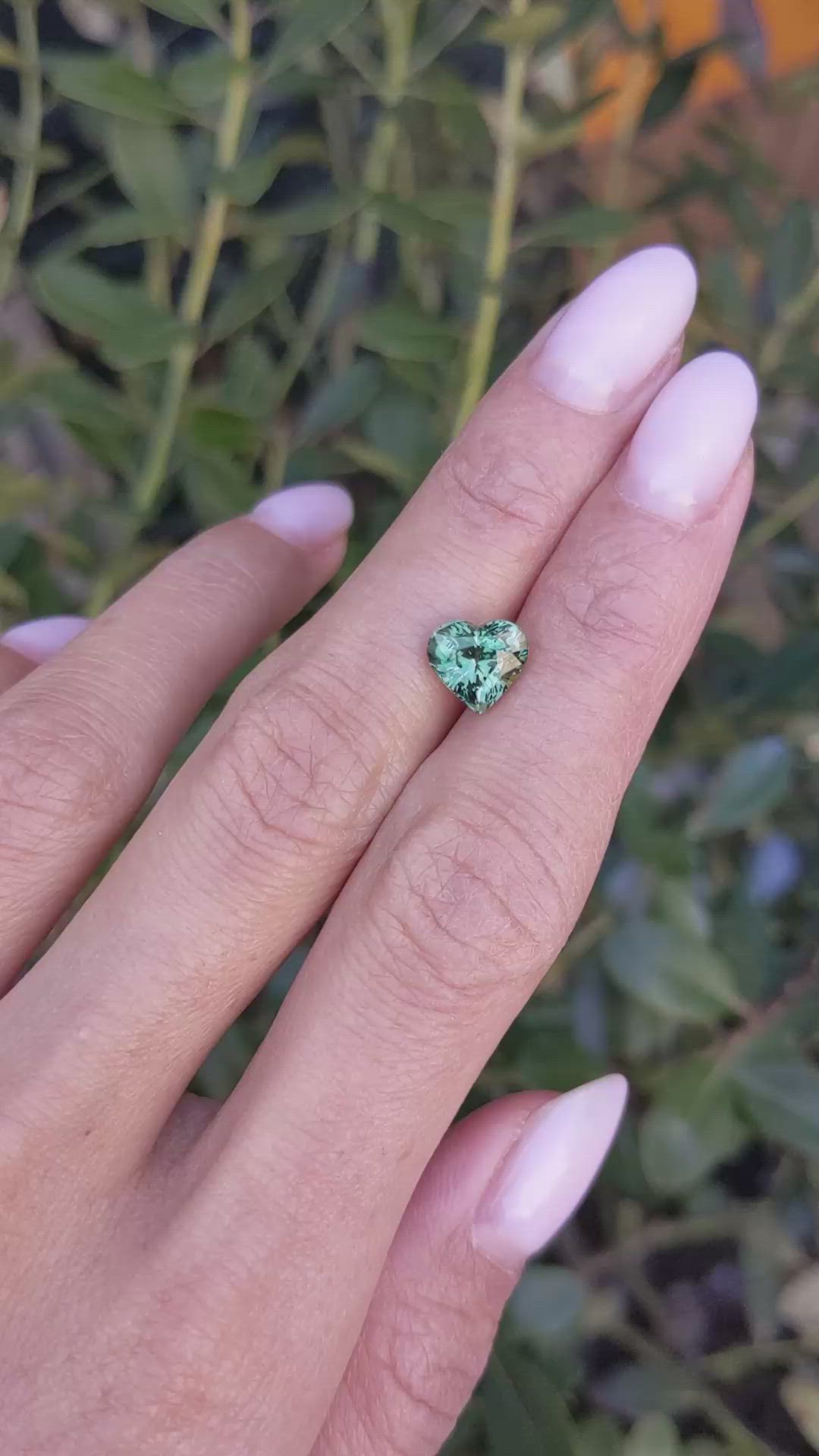 2.55 Ct. Green Sapphire from Madagascar Size Video