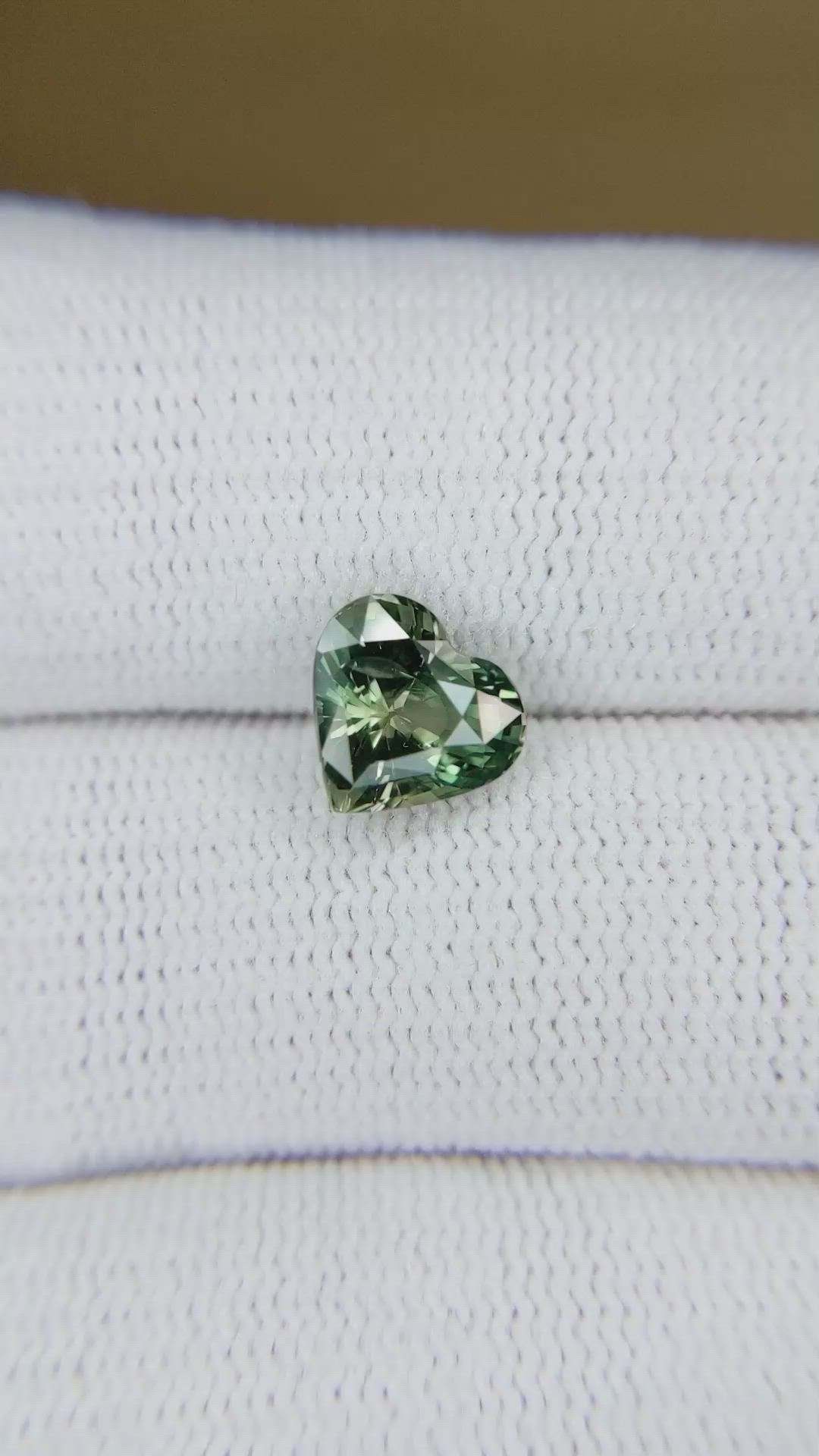 2.55 Ct. Green Sapphire from Madagascar Size Video