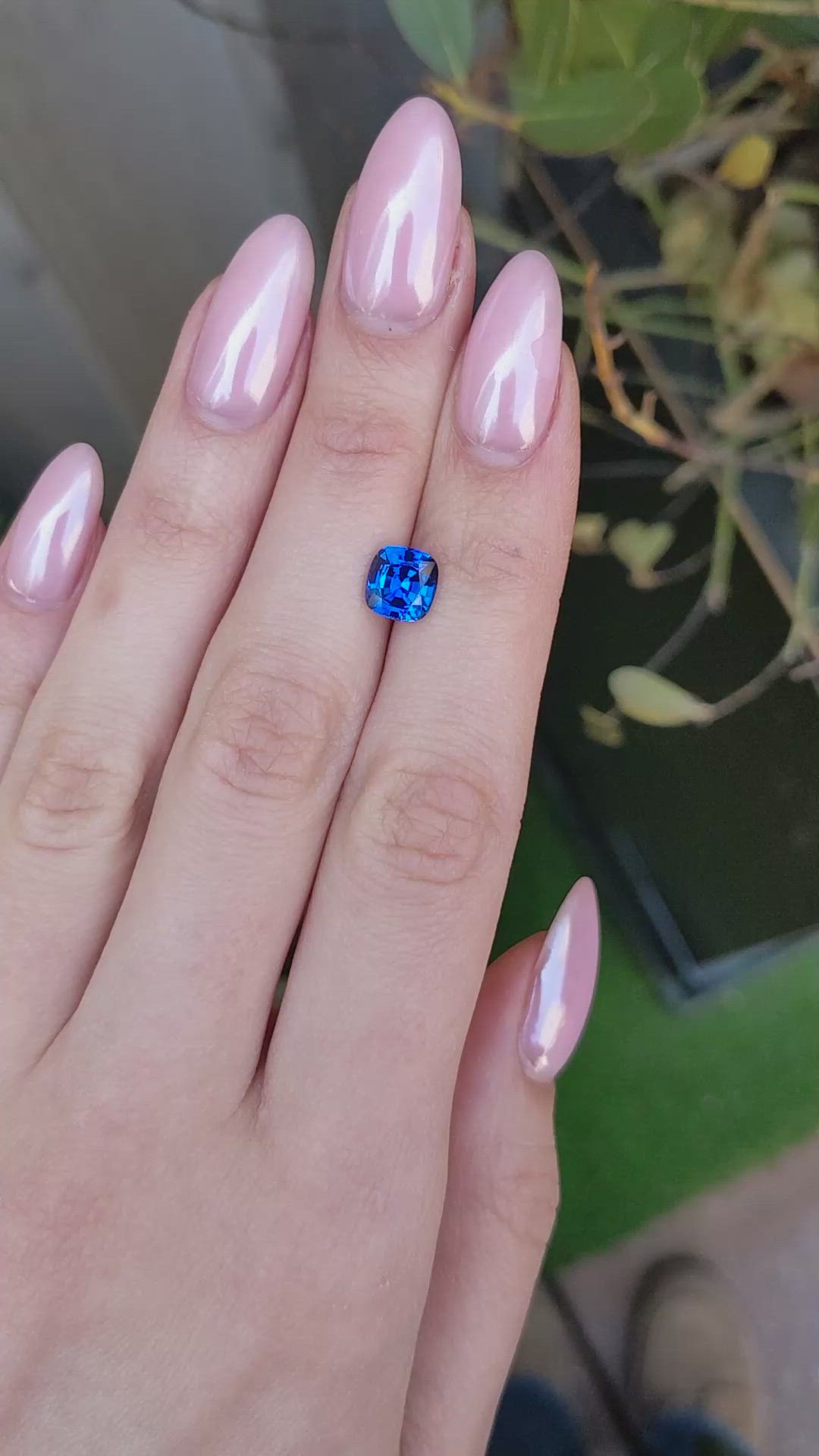 2.17 Ct. Blue Sapphire from Ceylon (Sri Lanka) Size Video