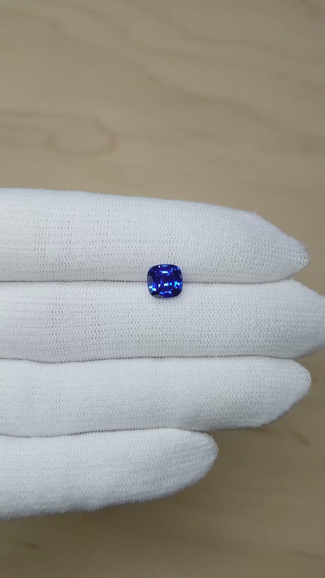 2.17 Ct. Blue Sapphire from Ceylon (Sri Lanka) Size Video