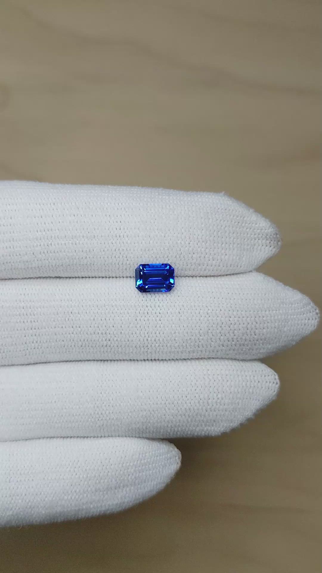 1.68 Ct. Blue Sapphire from Ceylon (Sri Lanka) Size Video