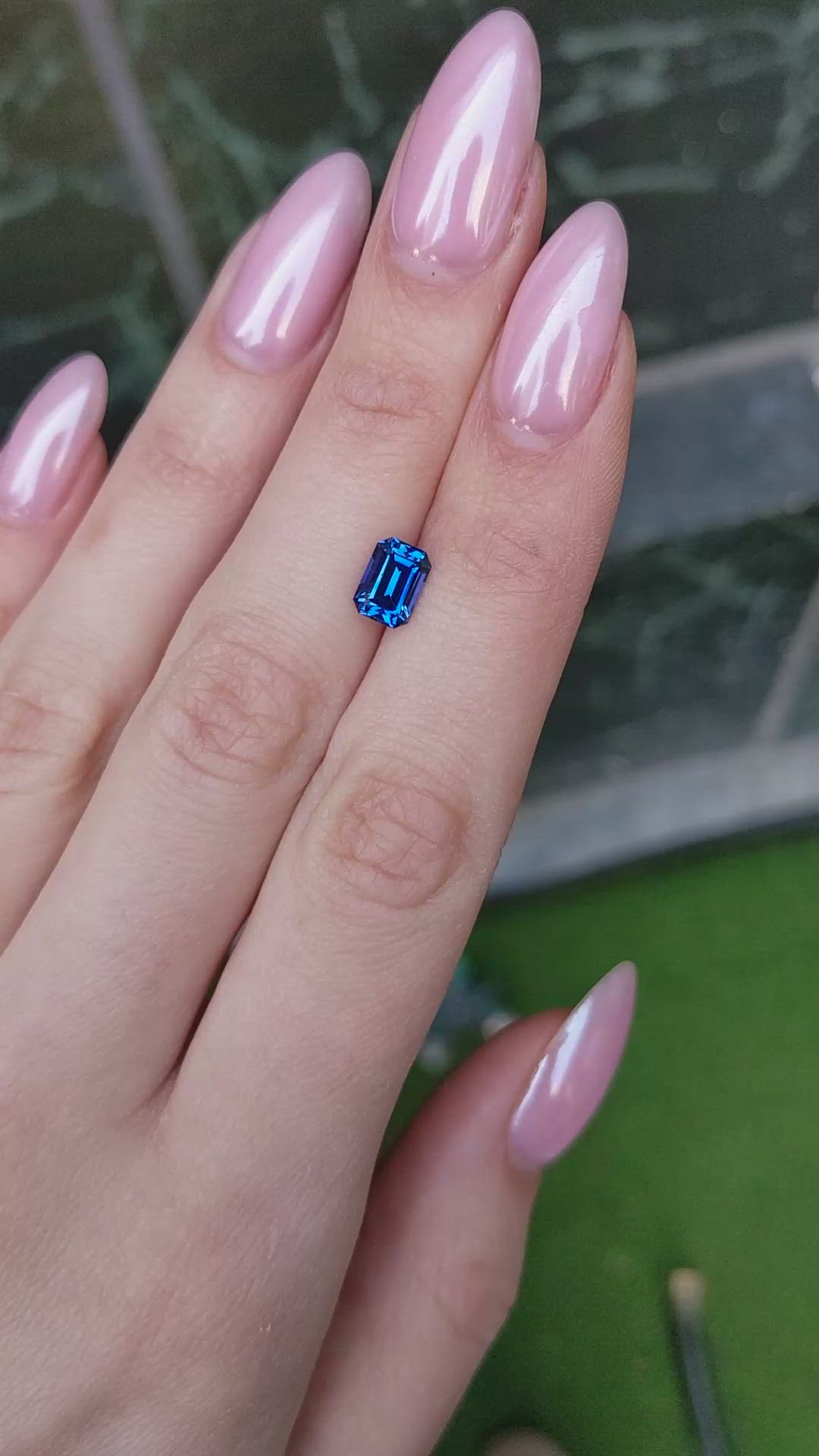 1.68 Ct. Blue Sapphire from Ceylon (Sri Lanka) Size Video